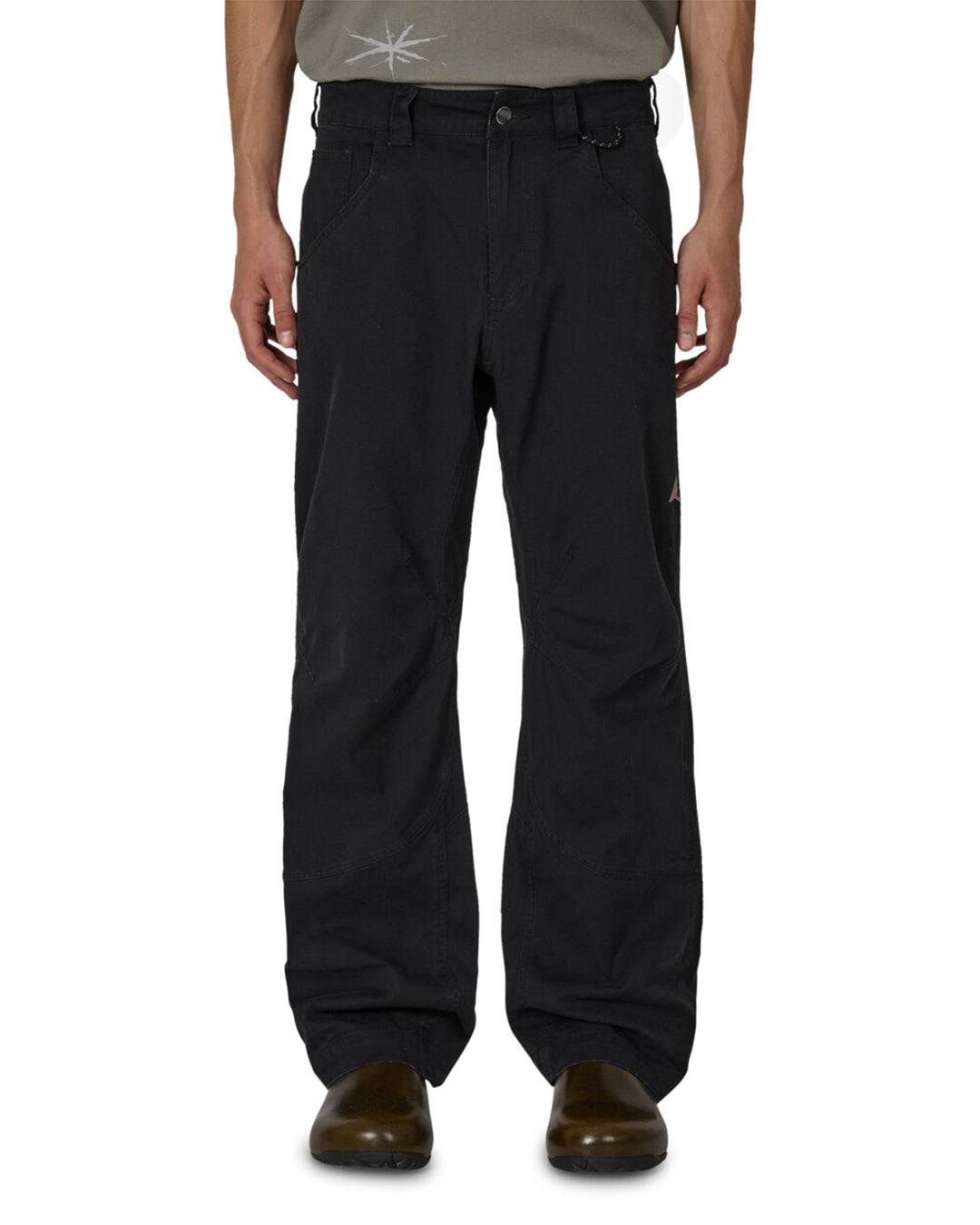 Anthracite Crimp Shaped Cotton Pants