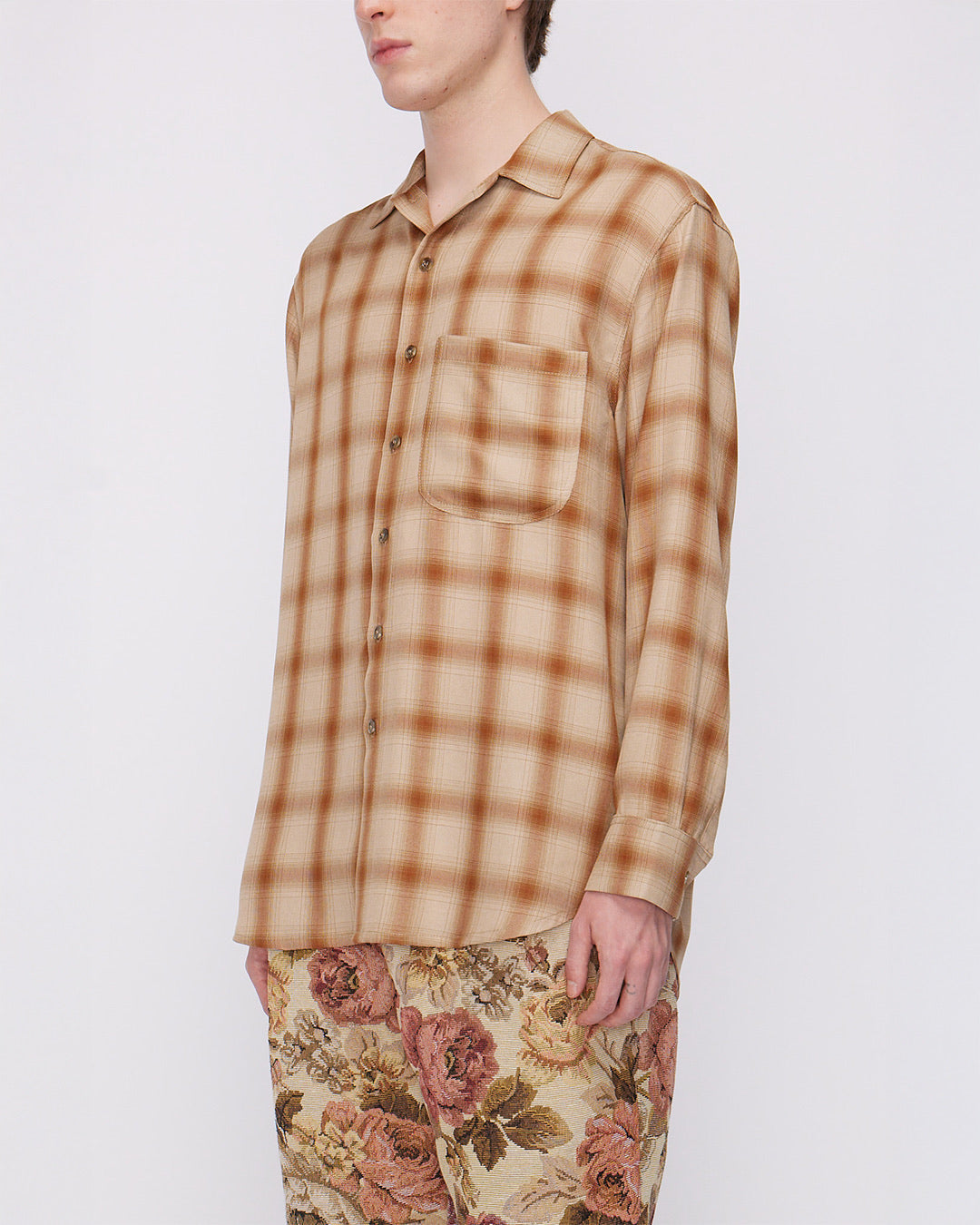 Camel L/S Oversized Shirt