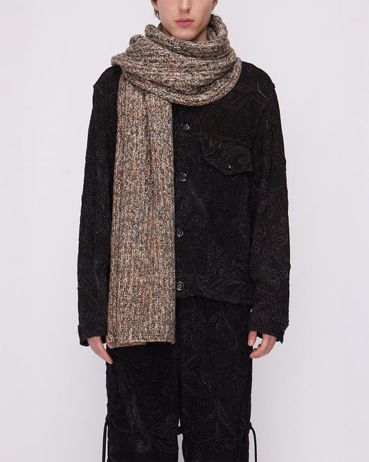 Melange Taupe Cable Scarf