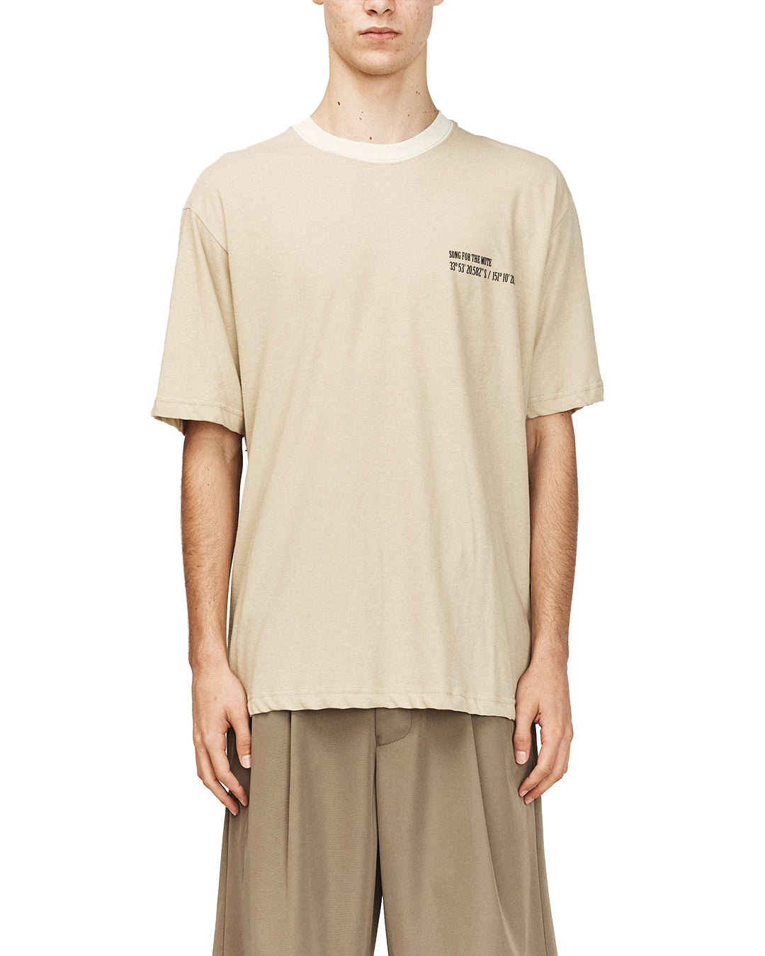 Beige "COORDINATES" Oversized Tee