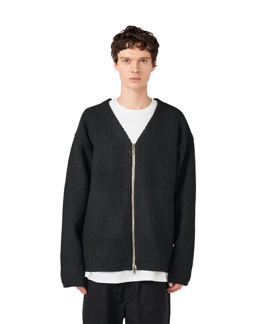 Black 5G Zip Cardigan