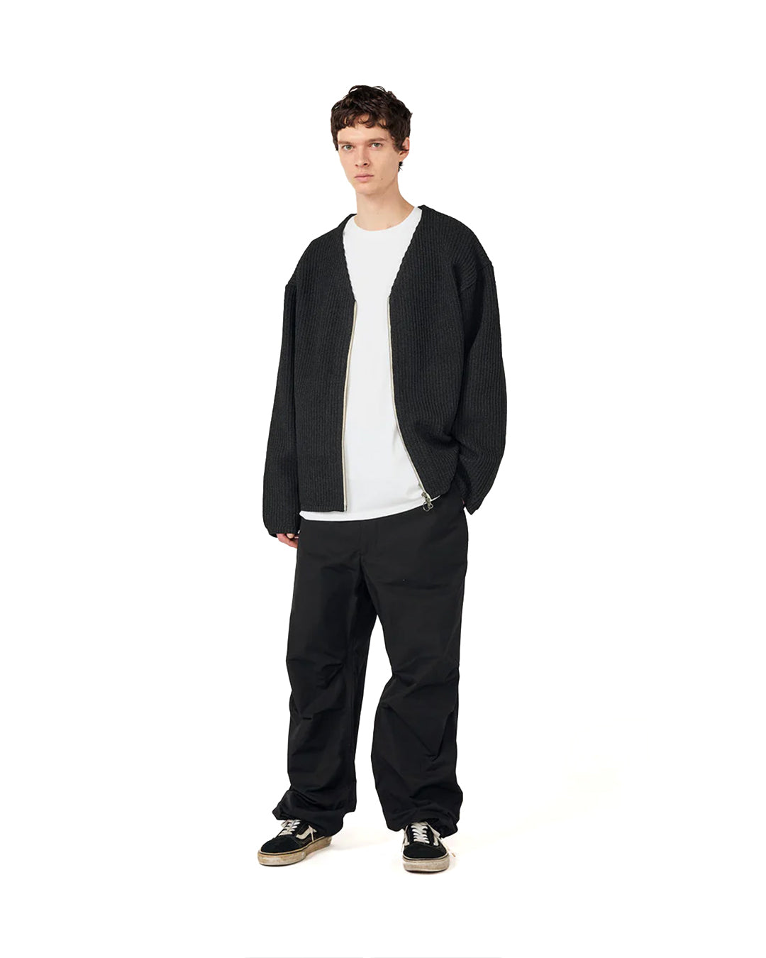 Black 5G Zip Cardigan