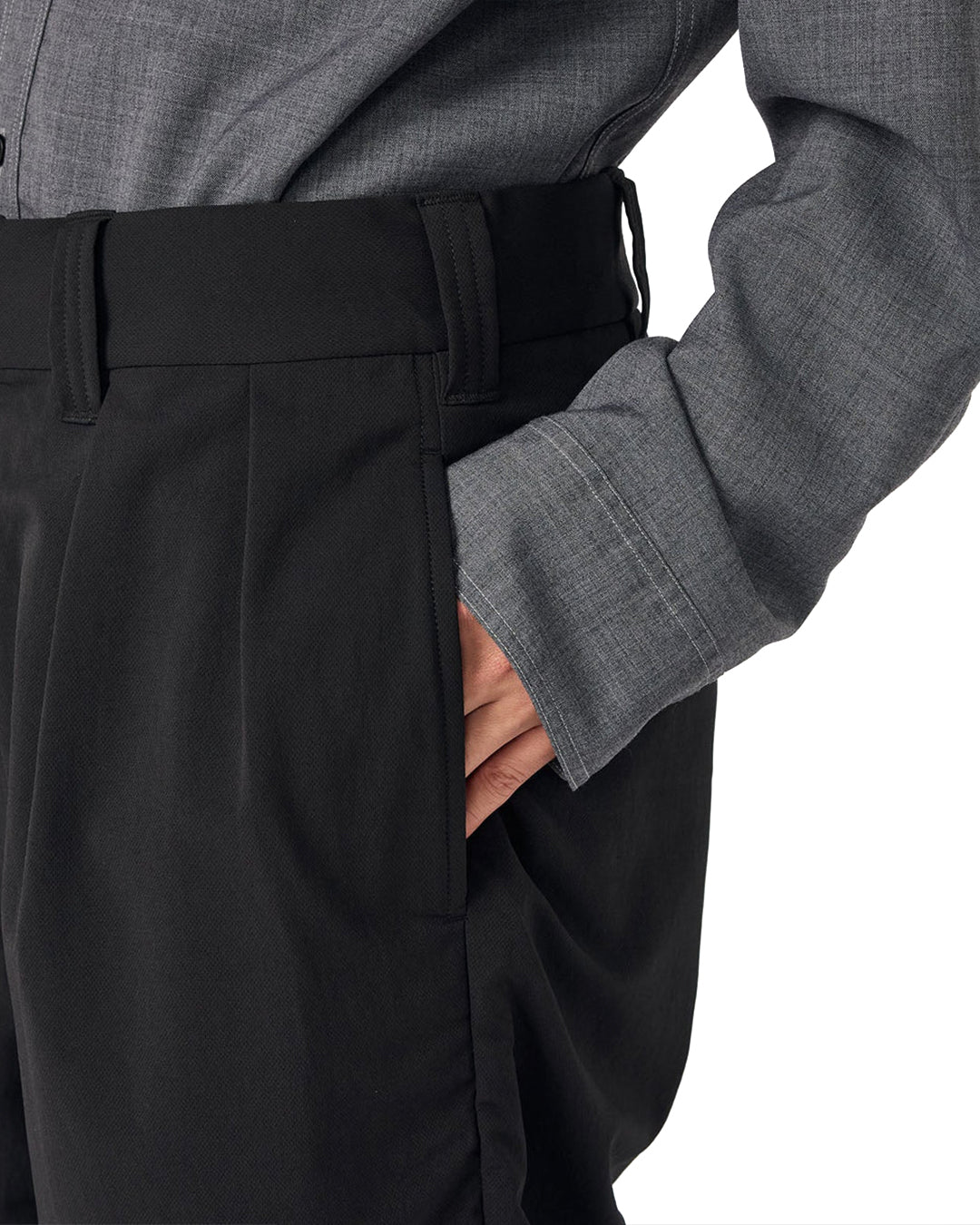 Black ALPHADRY Double Pleat Shorts