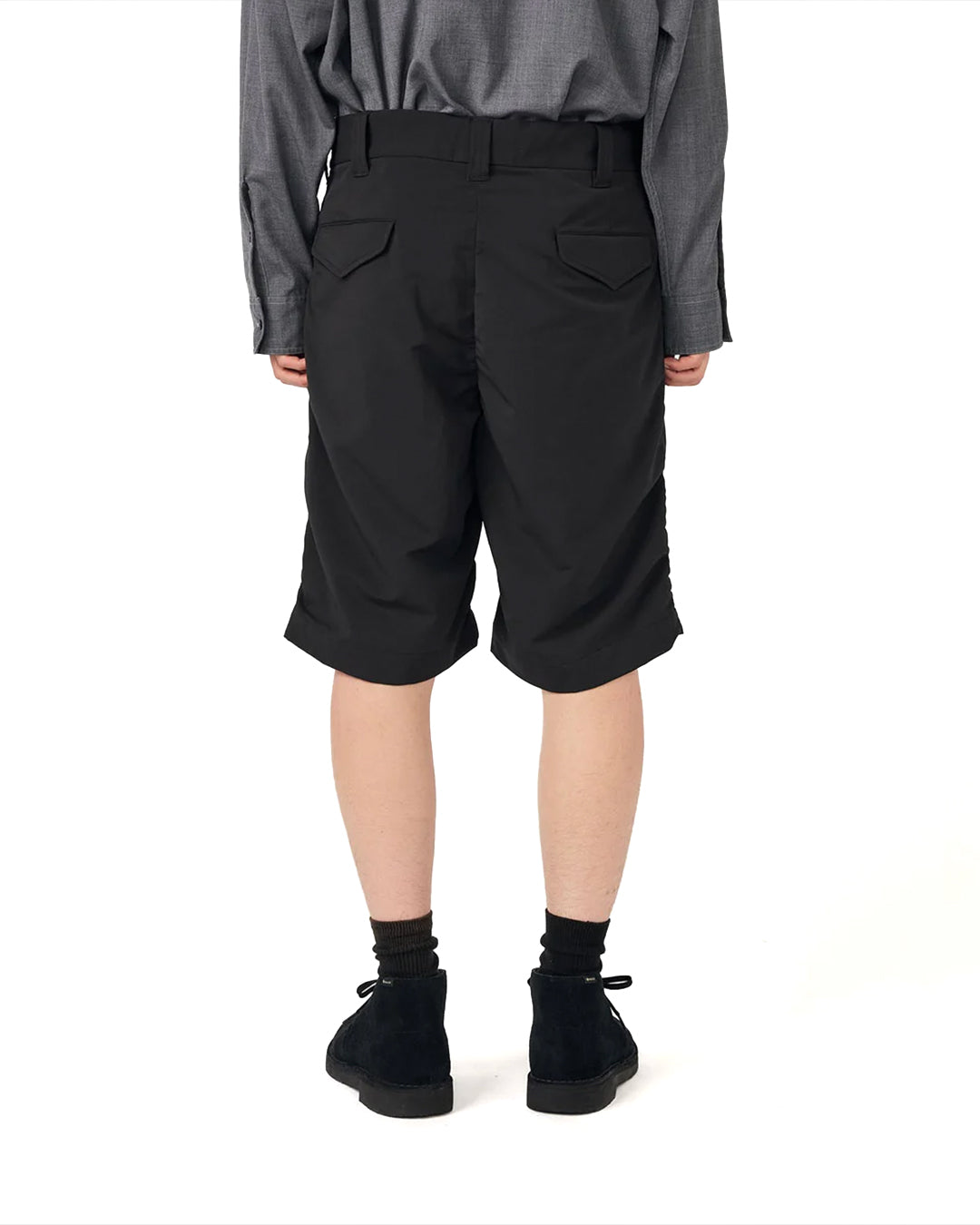 Black ALPHADRY Double Pleat Shorts