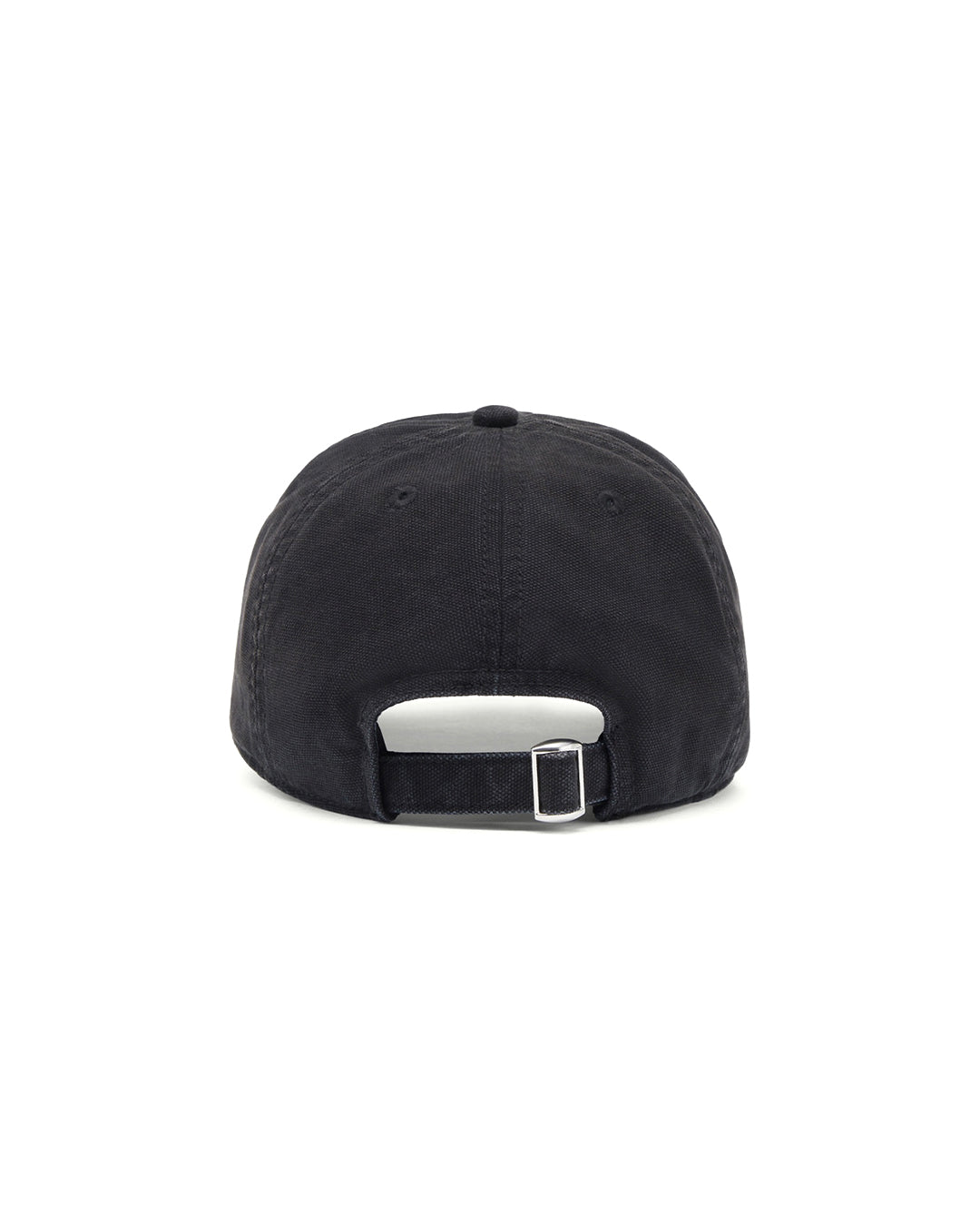 Black Cotton Canvas Embroidered Logo Cap