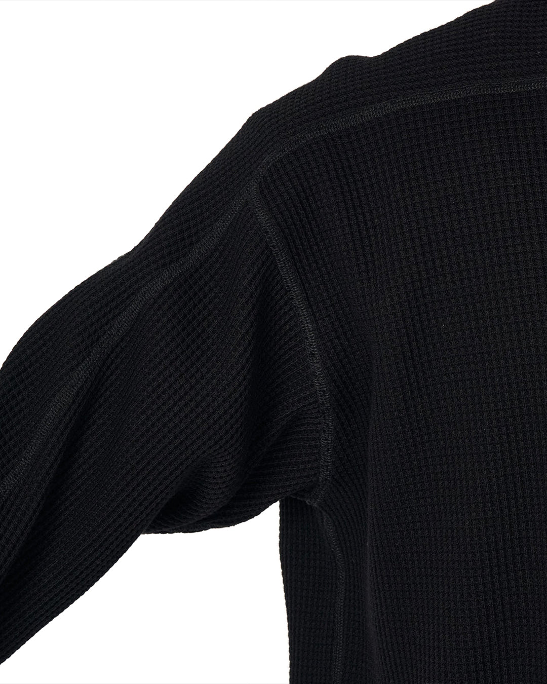 Black Crew Neck Thermal Sweat