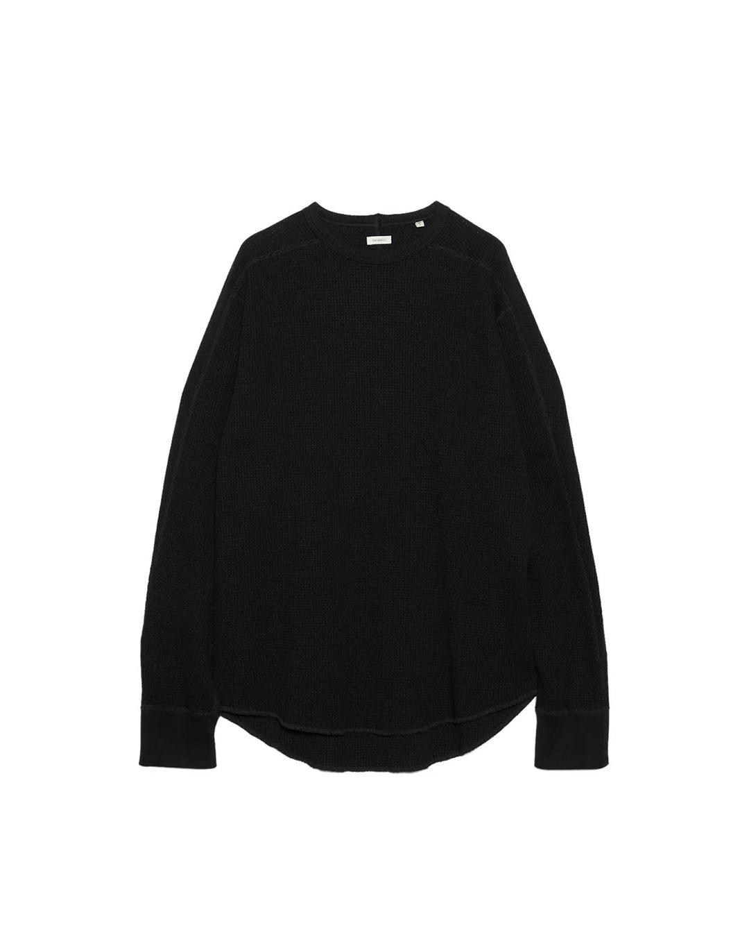 Black Crew Neck Thermal Sweat