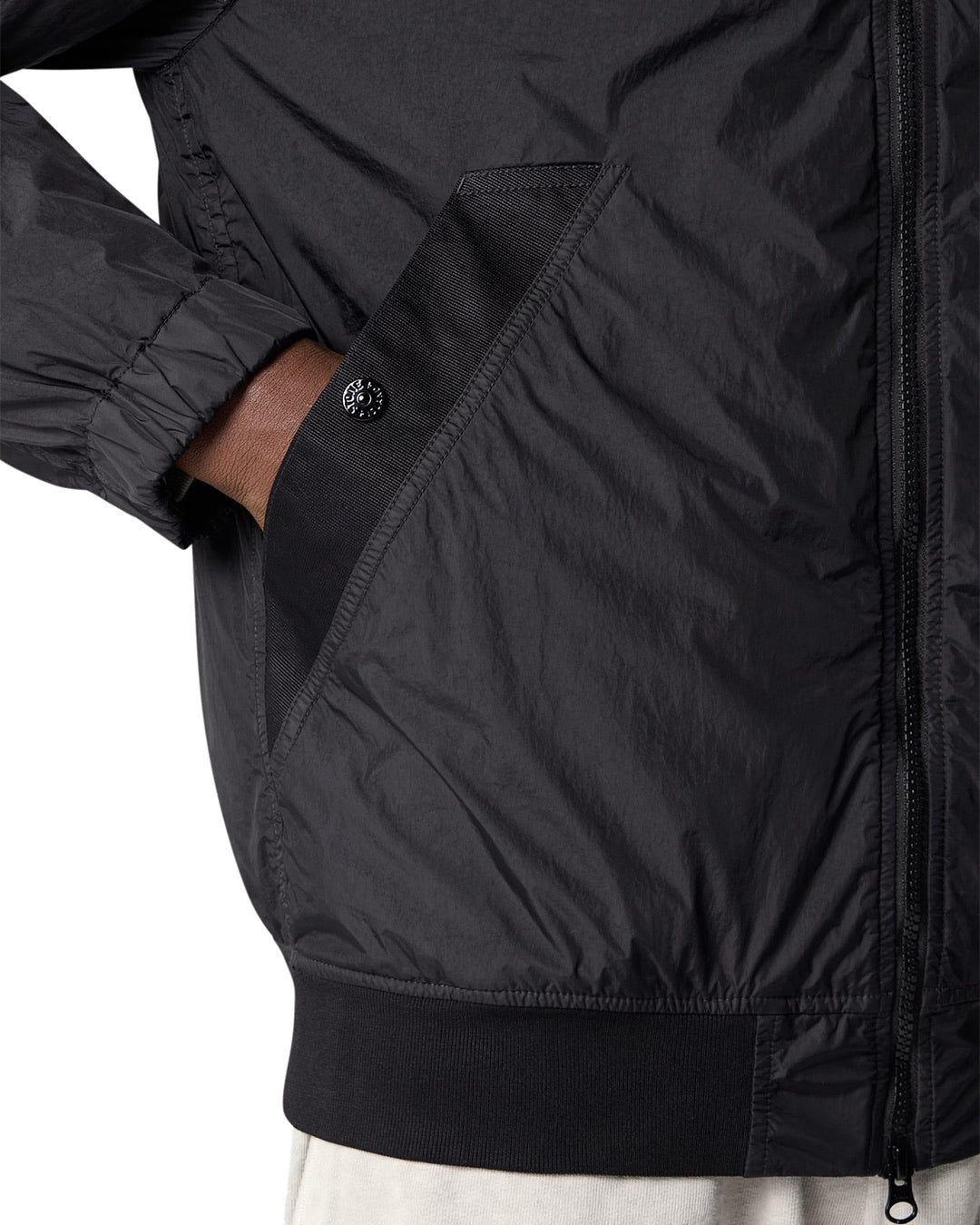 Black Crinkle Reps NY Light Jacket