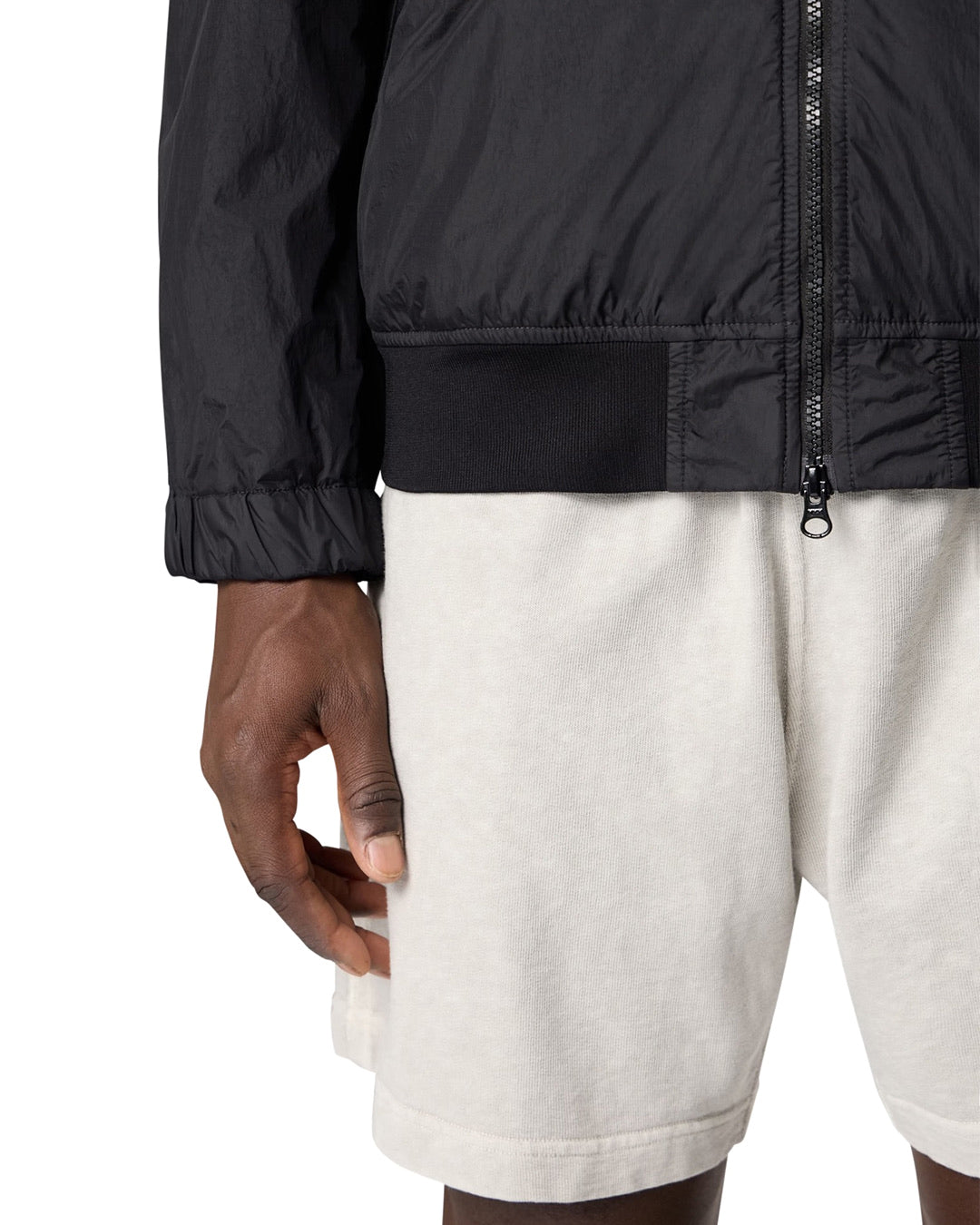 Black Crinkle Reps NY Light Jacket