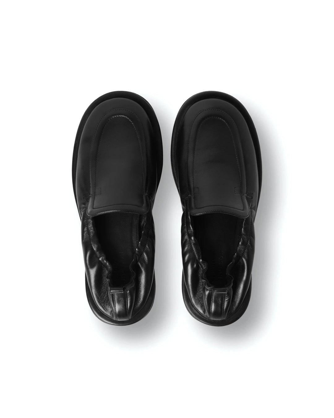 Black Donovan Elastic Back Leather Loafer