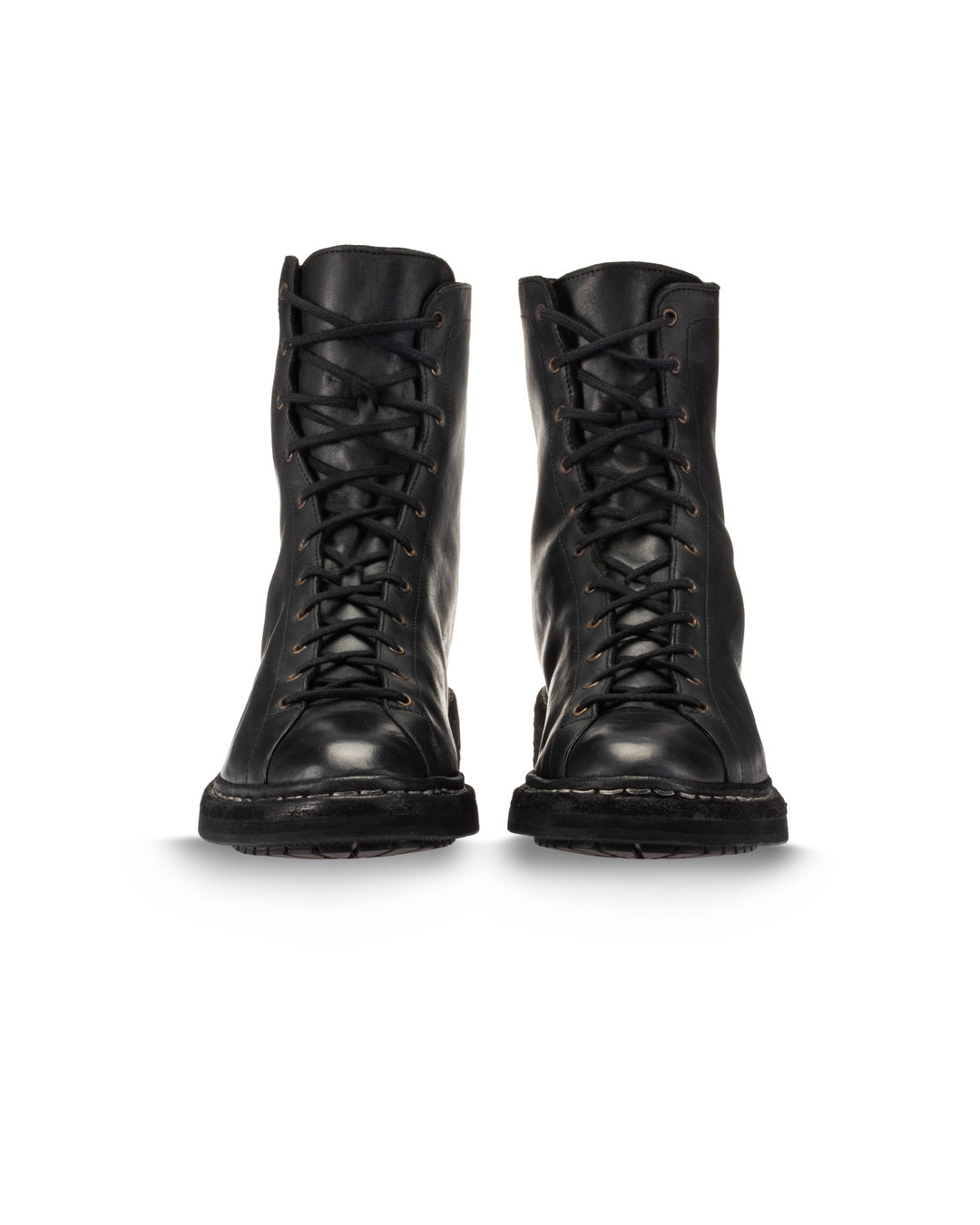Black Horse Leather 5212BZV Laced Up back Zip Boots
