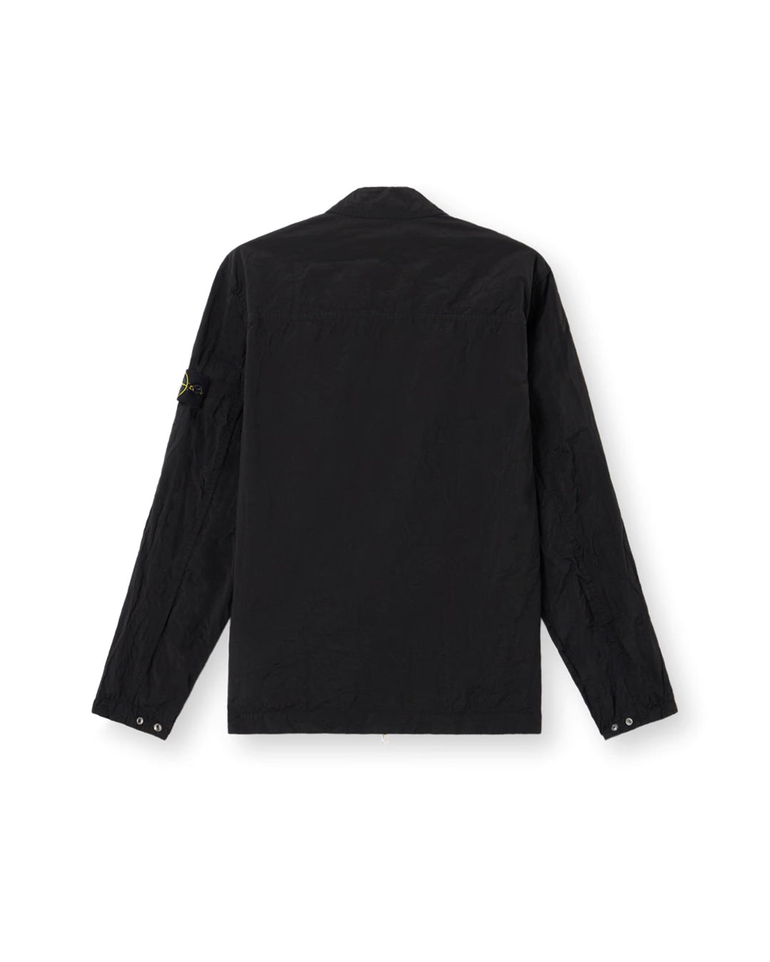 Black Nylon Metal in ECONYL Chest Pocket Two-Way Zip Overshirt