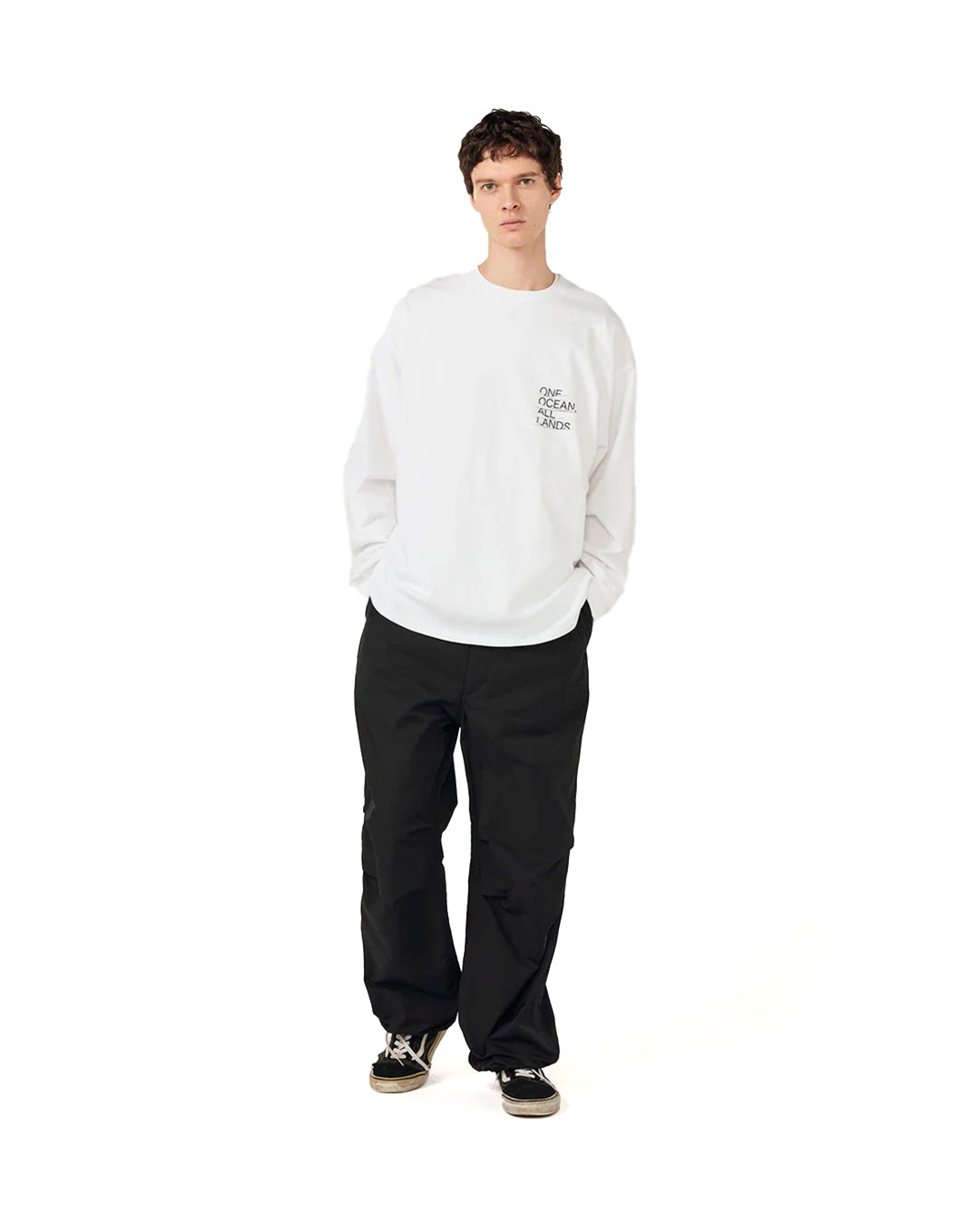 Black Nylon Twill Deck Pants