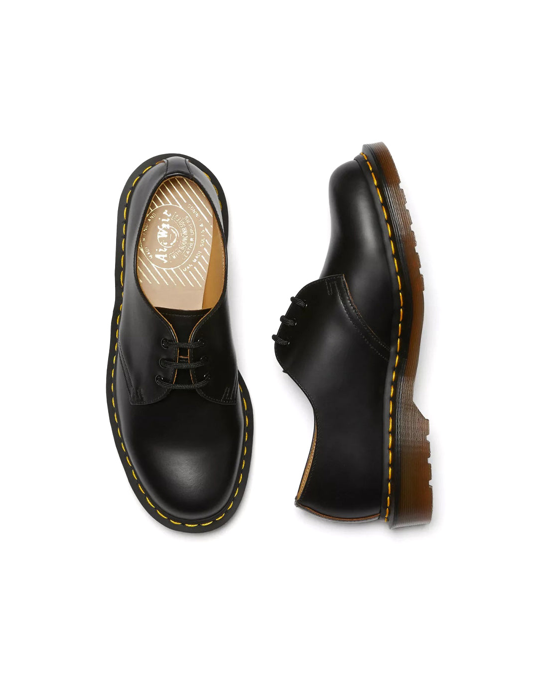 Black Quilon 1461 Vintage Made in England Oxford Shoes