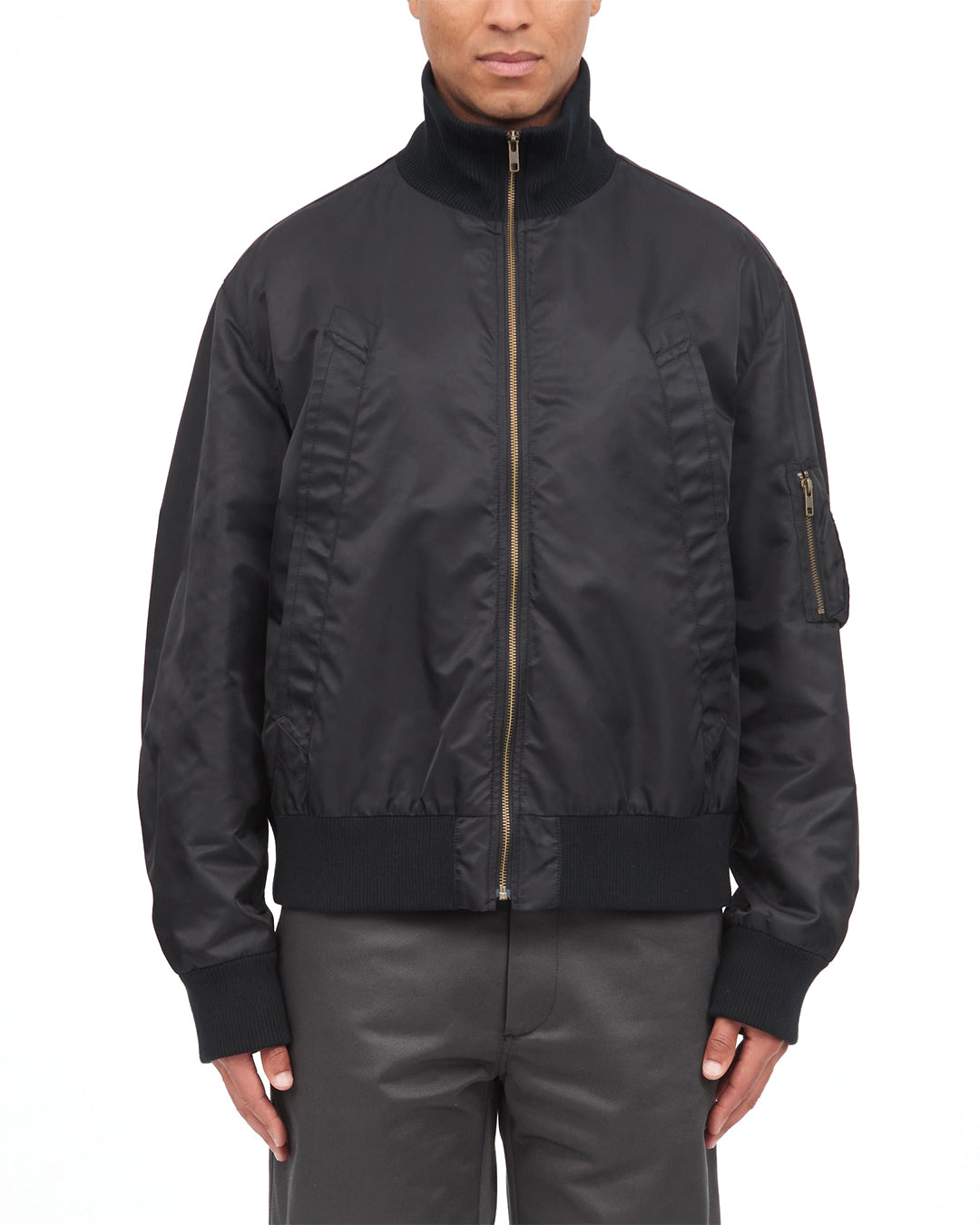Black Sports Bomber Jacket