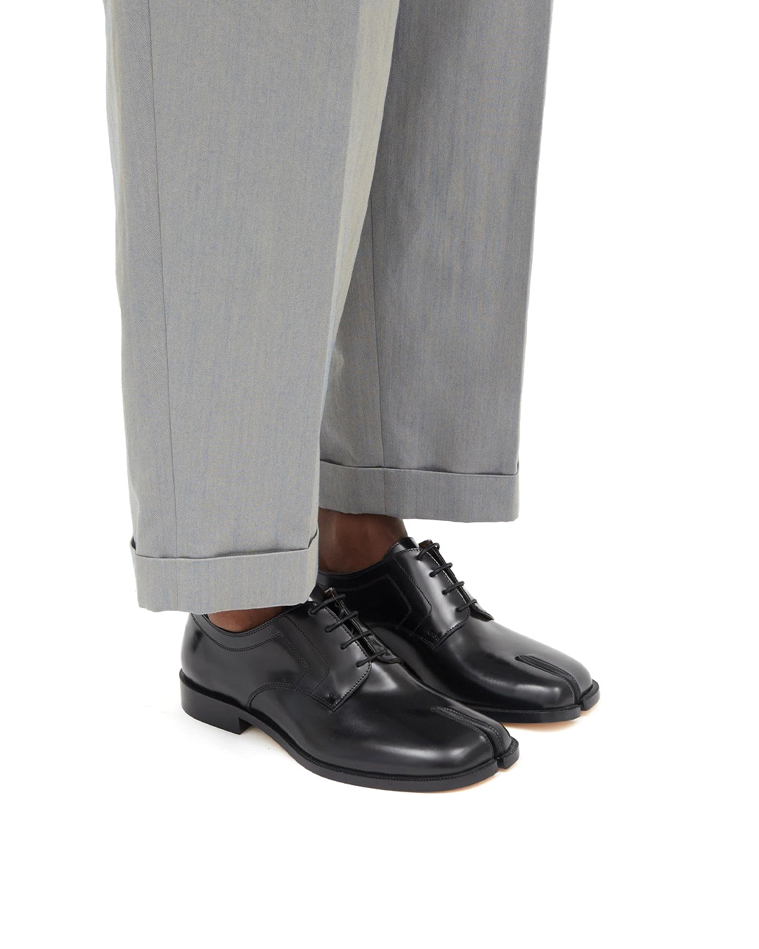 Black Tabi Lace Up Derbys