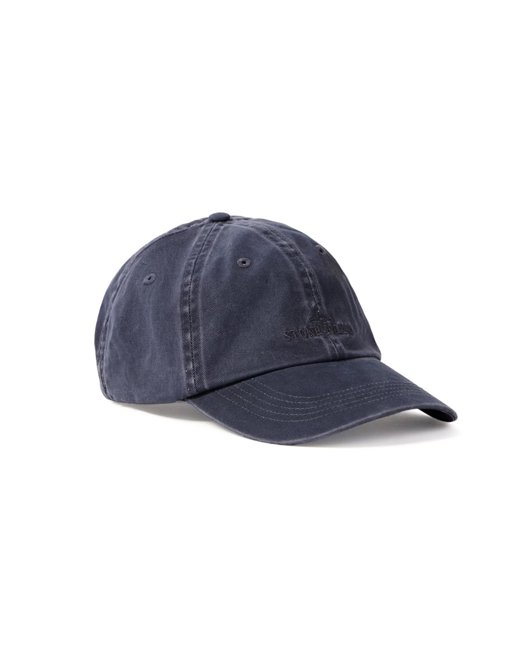 Blue Grey Brushed Cotton Gabardine Baseball Cap
