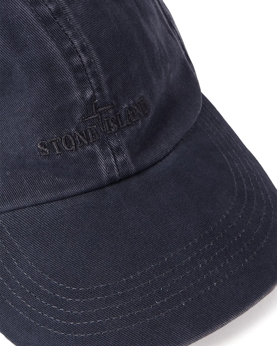 Blue Grey Brushed Cotton Gabardine Baseball Cap