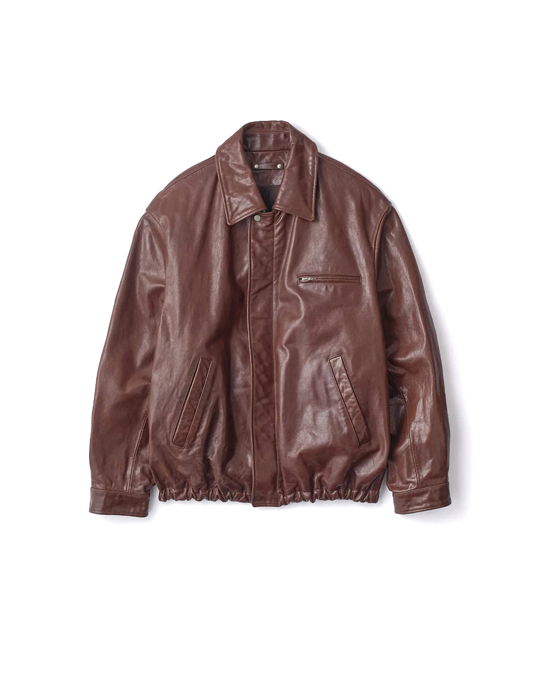Dark Brown Lamb Leather Light Zip Jacket – FAVRICS