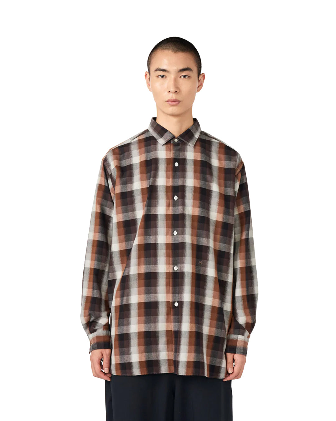 Brown Regular Collar Wind Shirt