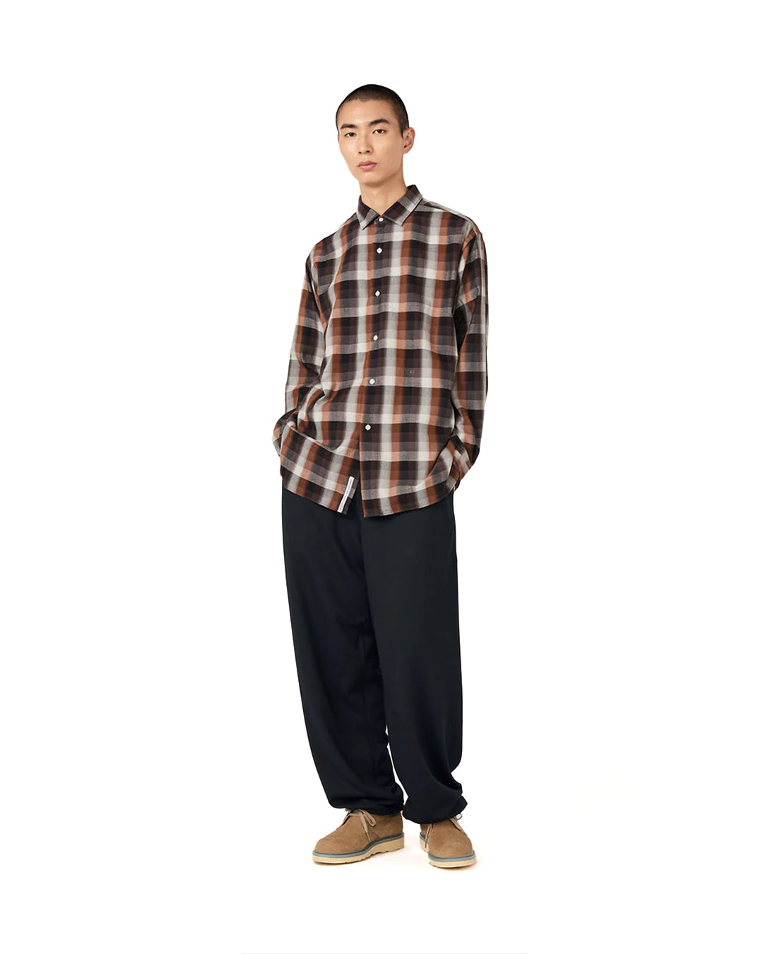 Brown Regular Collar Wind Shirt