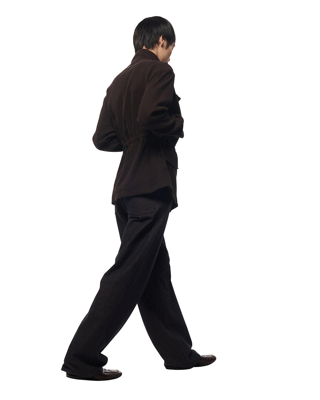 Brown Silk Linen Arnatt Jacket