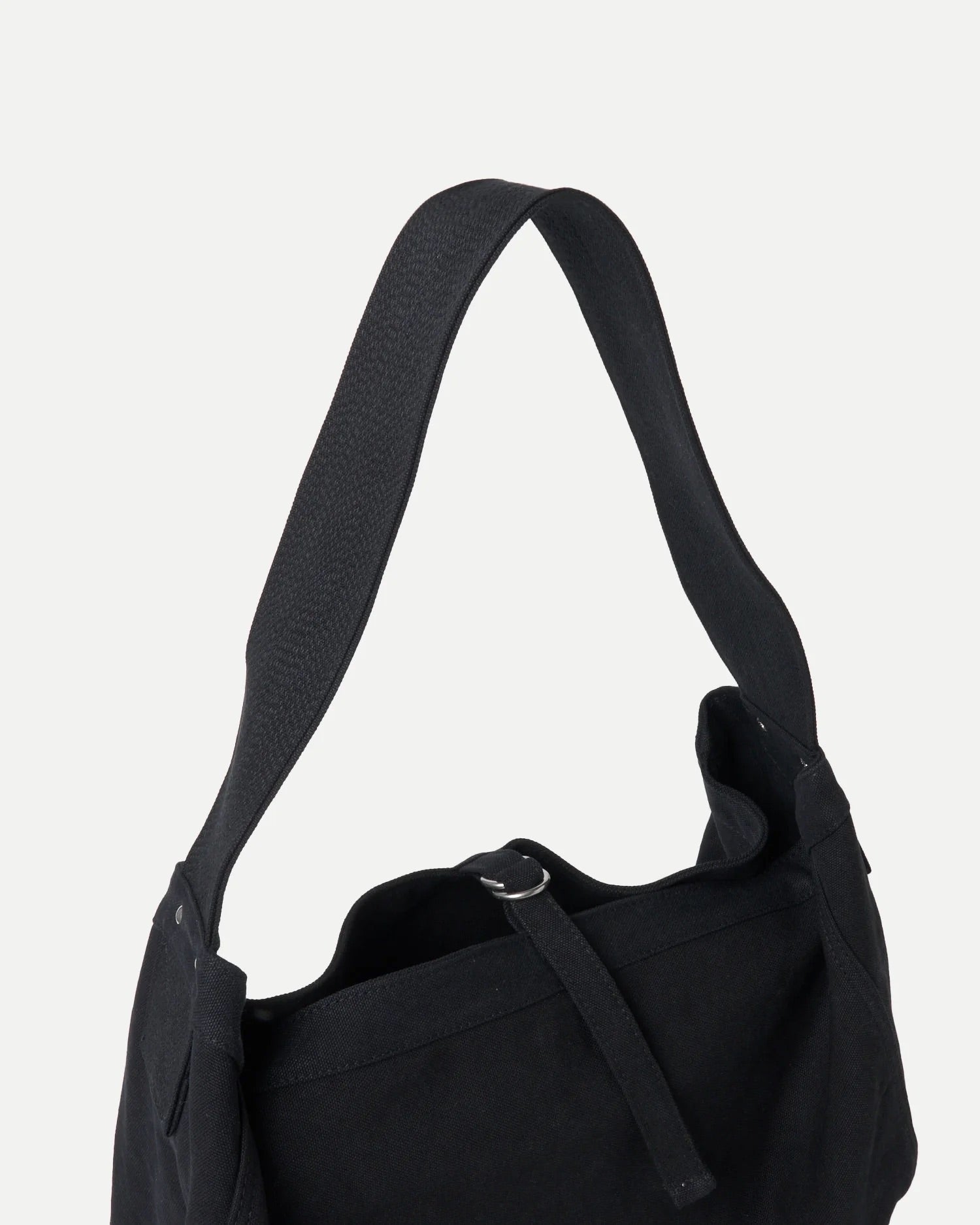 Black Cotton Lot.004 Newsboy Bag