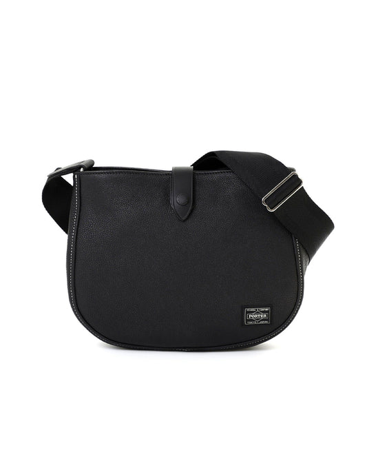 Black Cowhide Leather Cisco Shoulder Bag