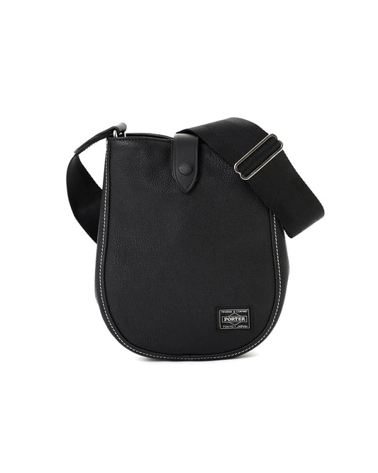 Black Cowhide Leather Cisco Large Shoulder Bag