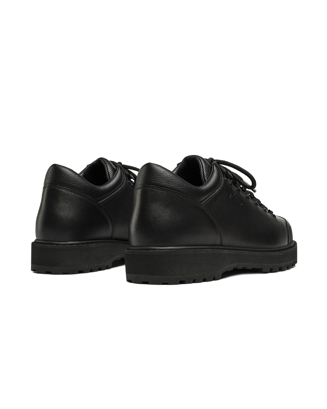 Black Leather Cornaro Shoes