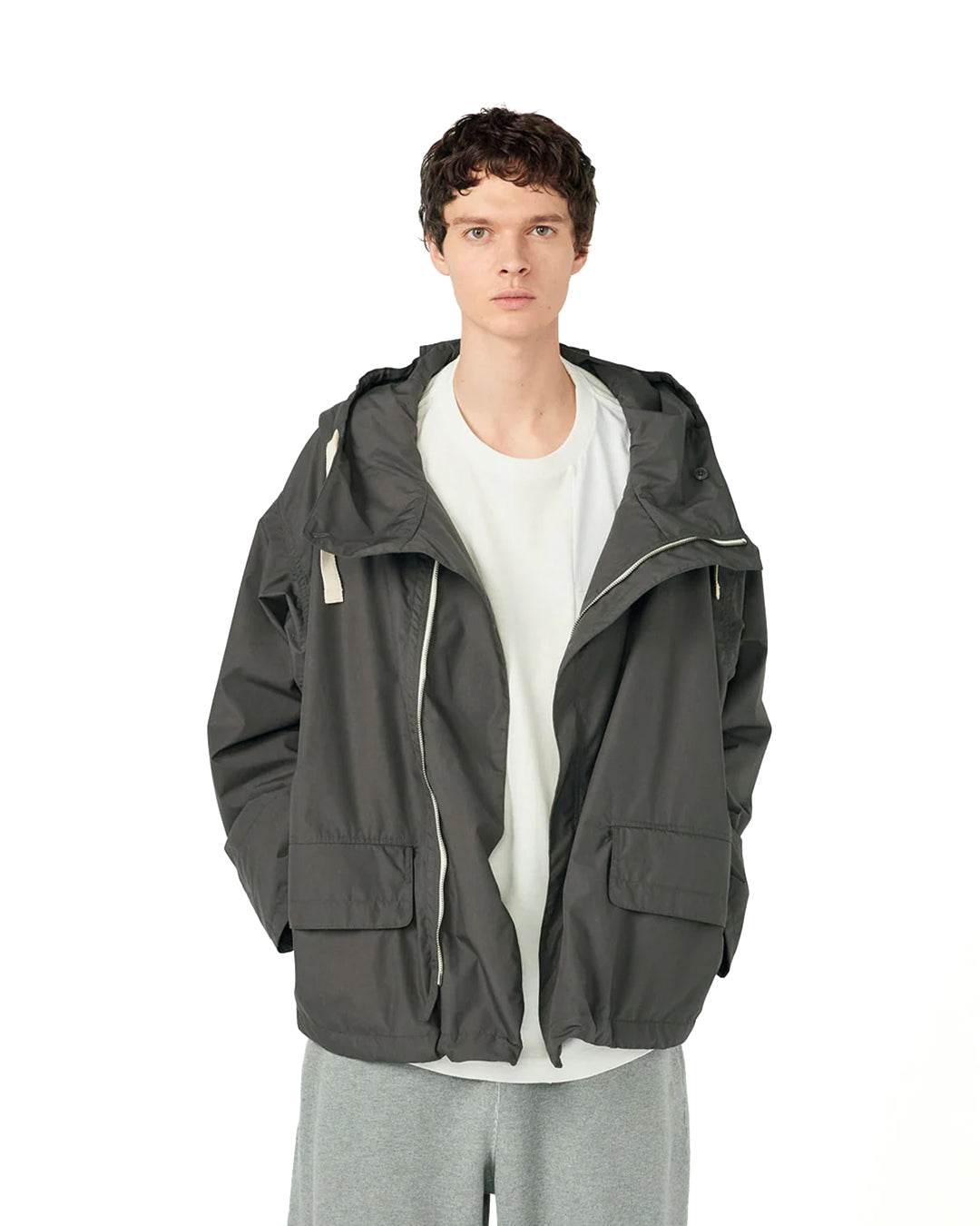 Charcoal Hooded Deck Jacket