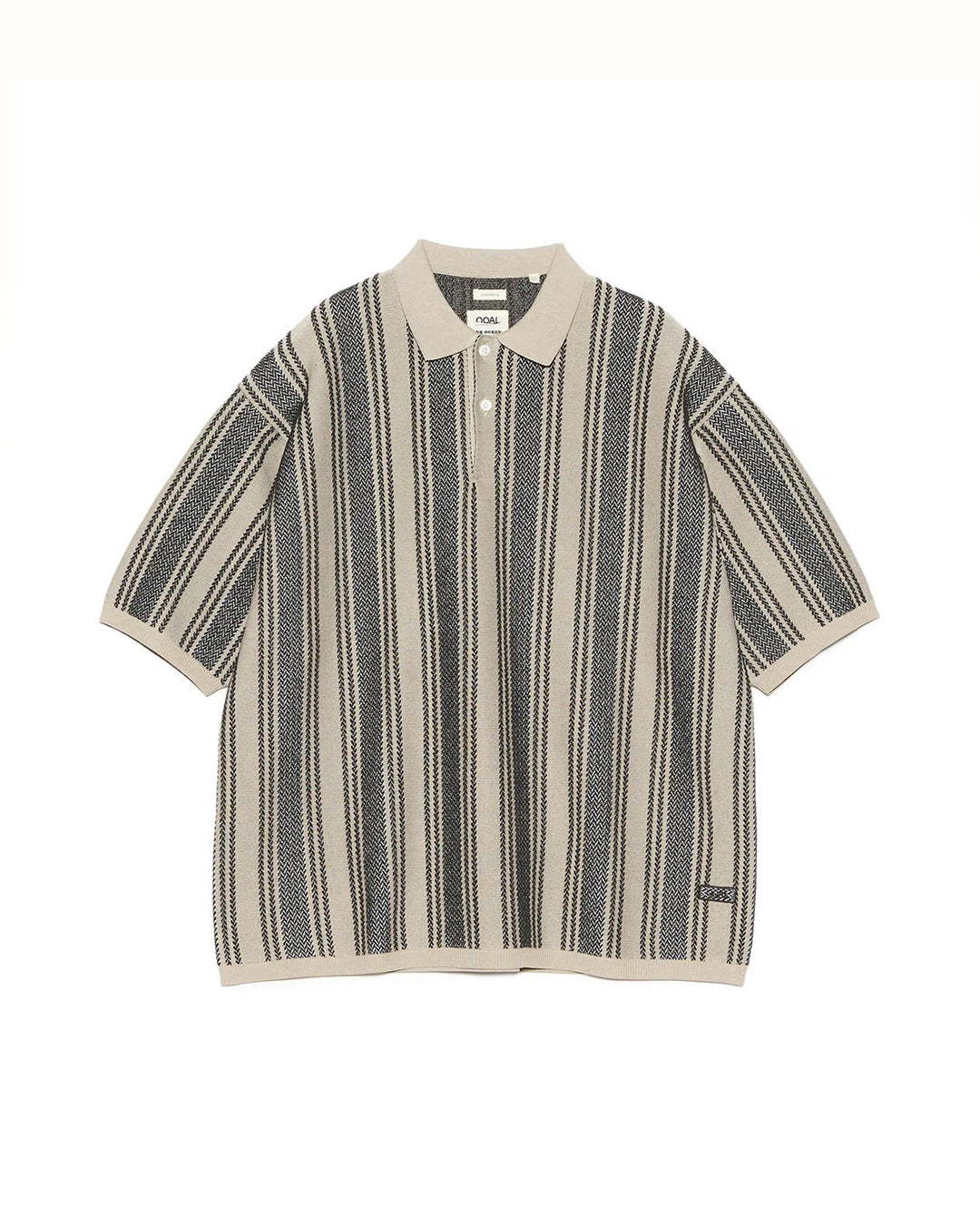 Charcoal Knit Polo Sweater