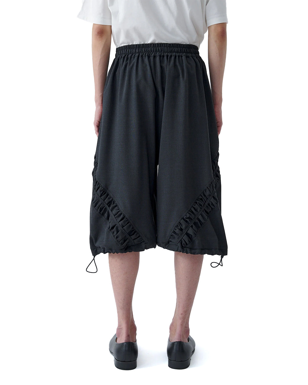 Charcoal Tropical Wool Long Fossil Short