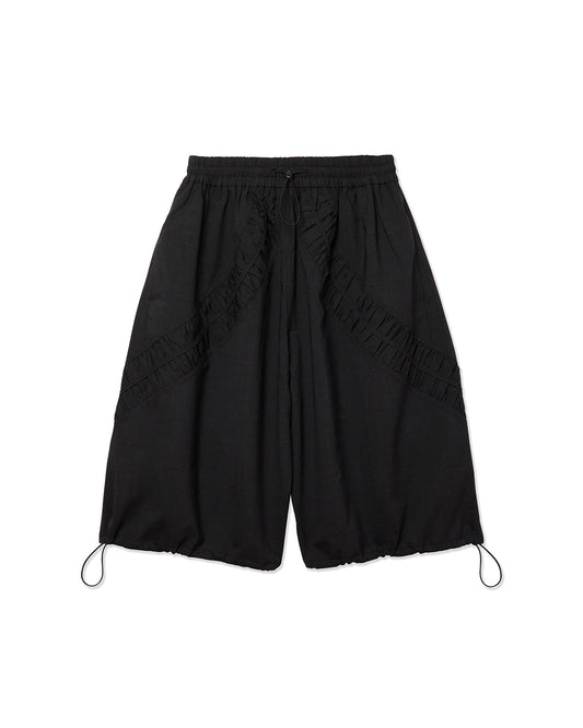 Charcoal Tropical Wool Long Fossil Short