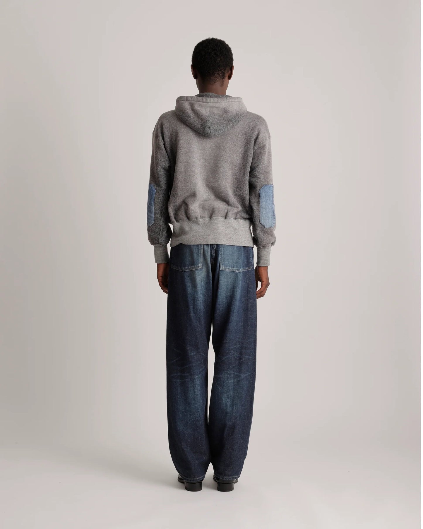 Bleached Heather Gray Lot.606 Hooded Shirt