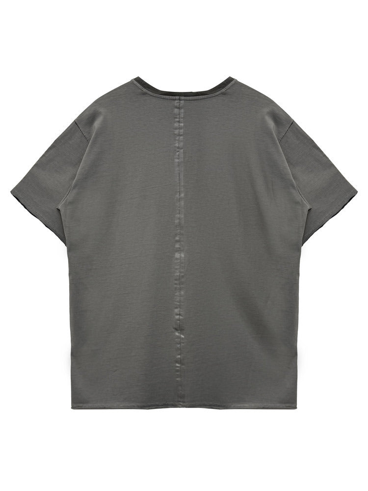 Earth Gray Taped Dyed T-Shirt