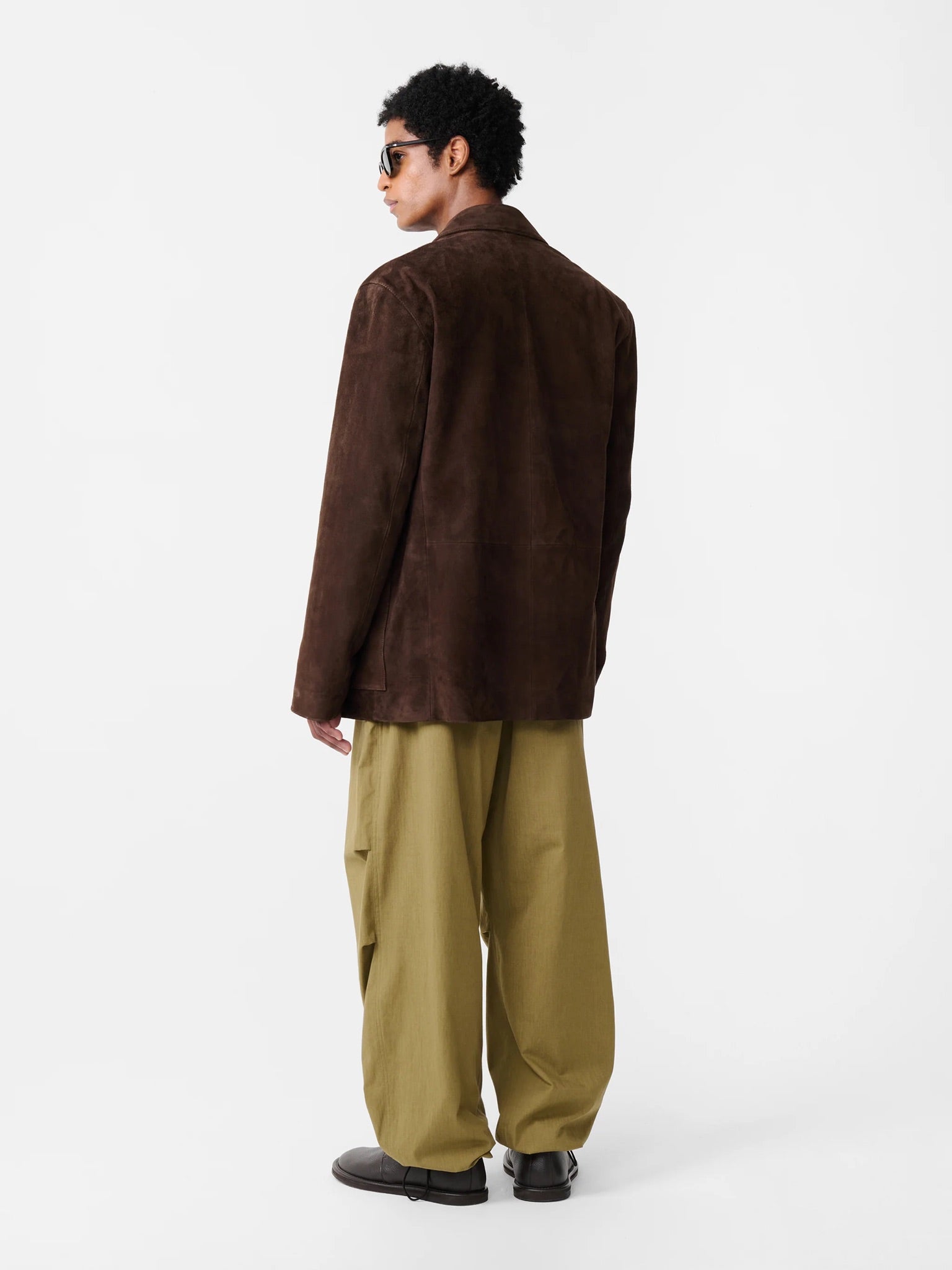 Men Espresso Brown Tiko Suede Blazer Jacket