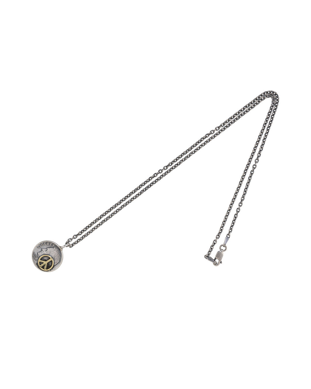 10¢ Brass Peace Pendant Necklace