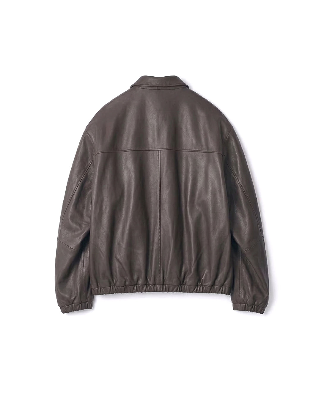Dark Brown Lamb Leather Light Zip Jacket