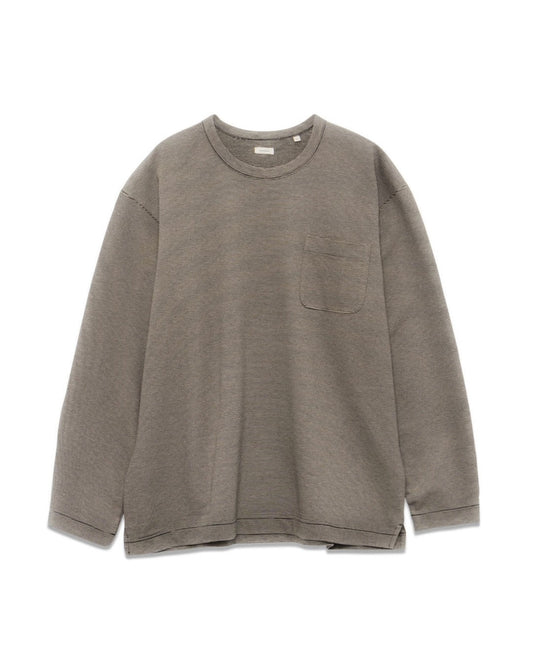 Black/Gray Micro Stripe Pocket L/S Tee