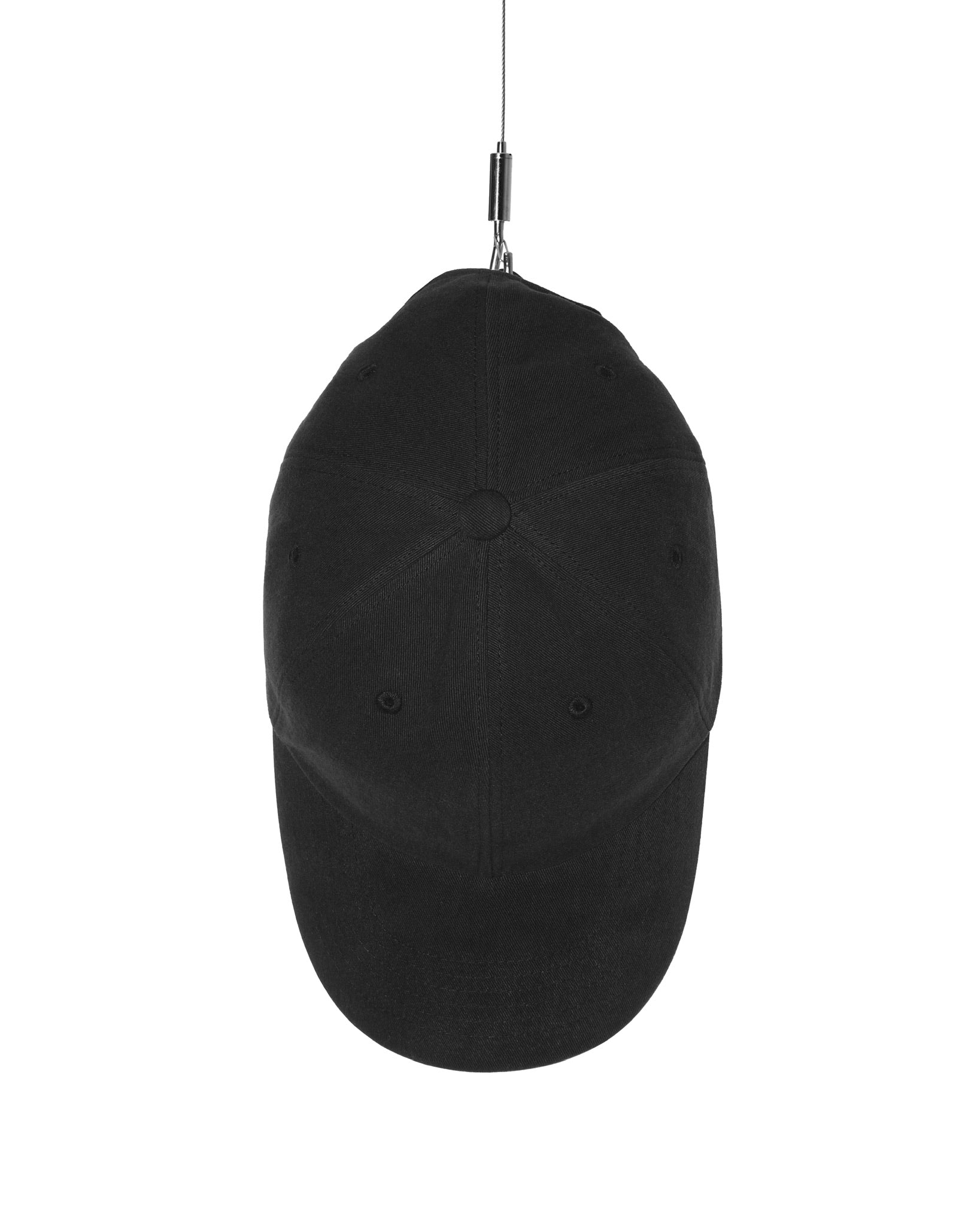 Black Cotton 6 Panel Cap