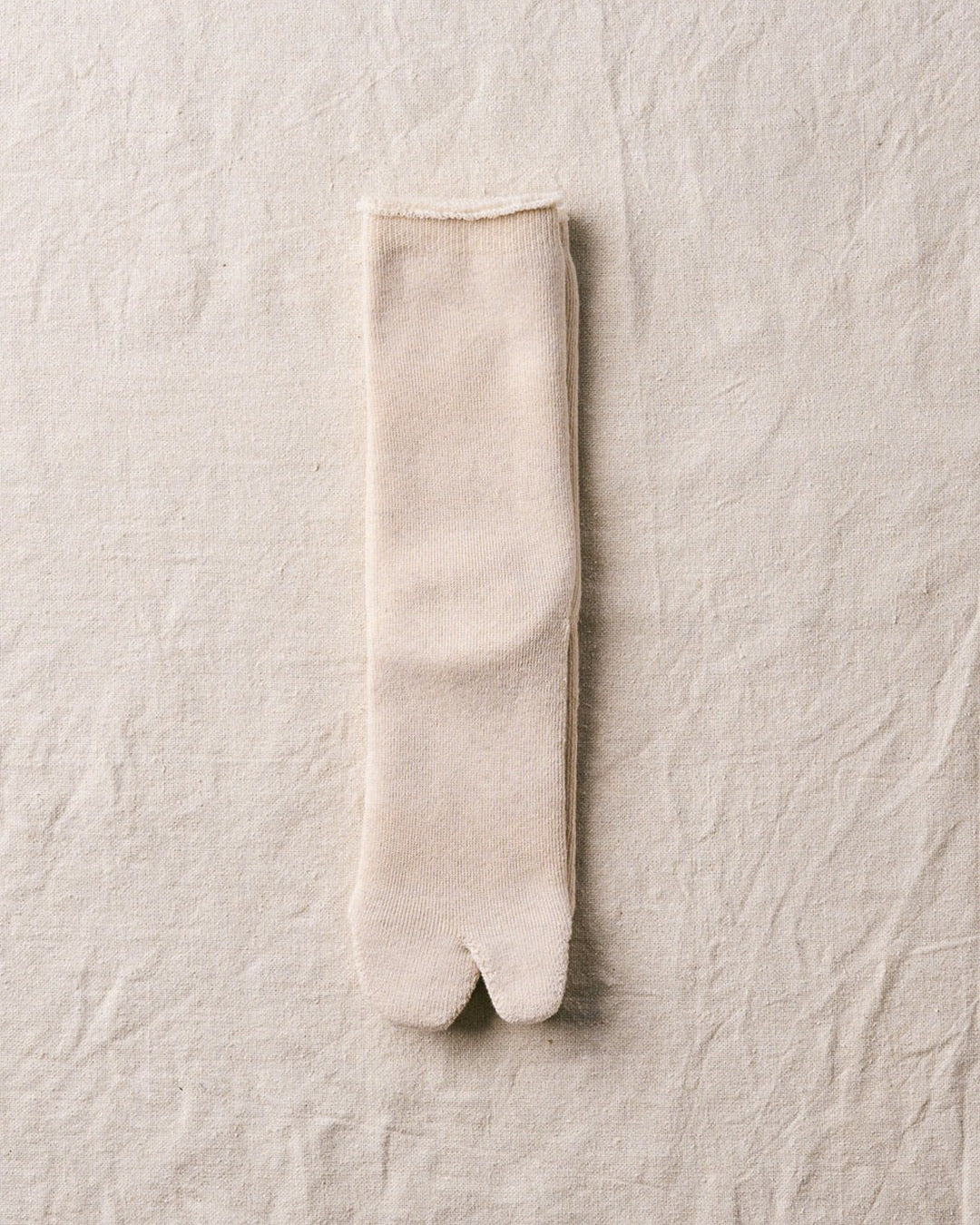 White Organic Cotton Yak Pile Tabi Socks