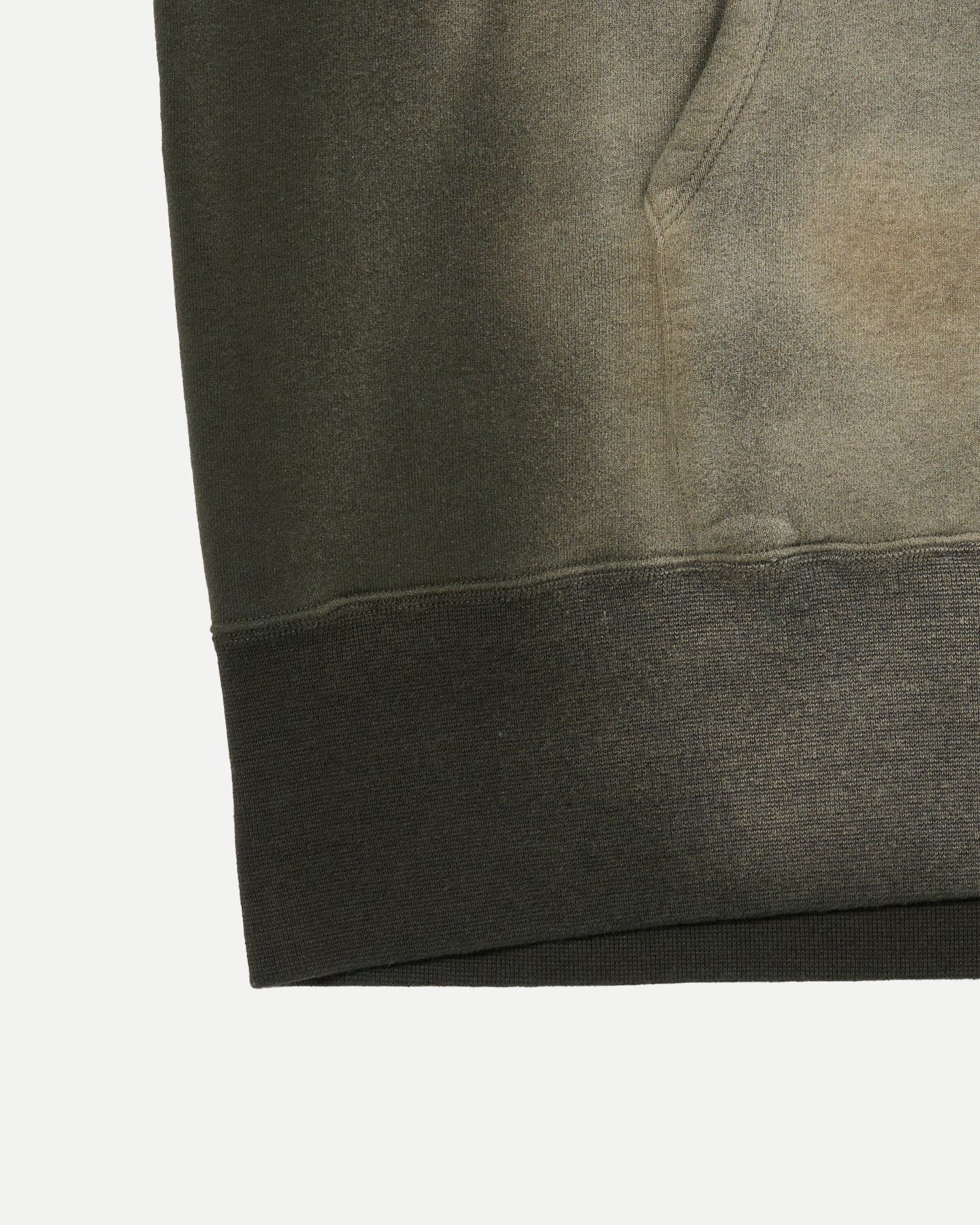 Bleached Deep Green Lot.606 Hooded Shirt