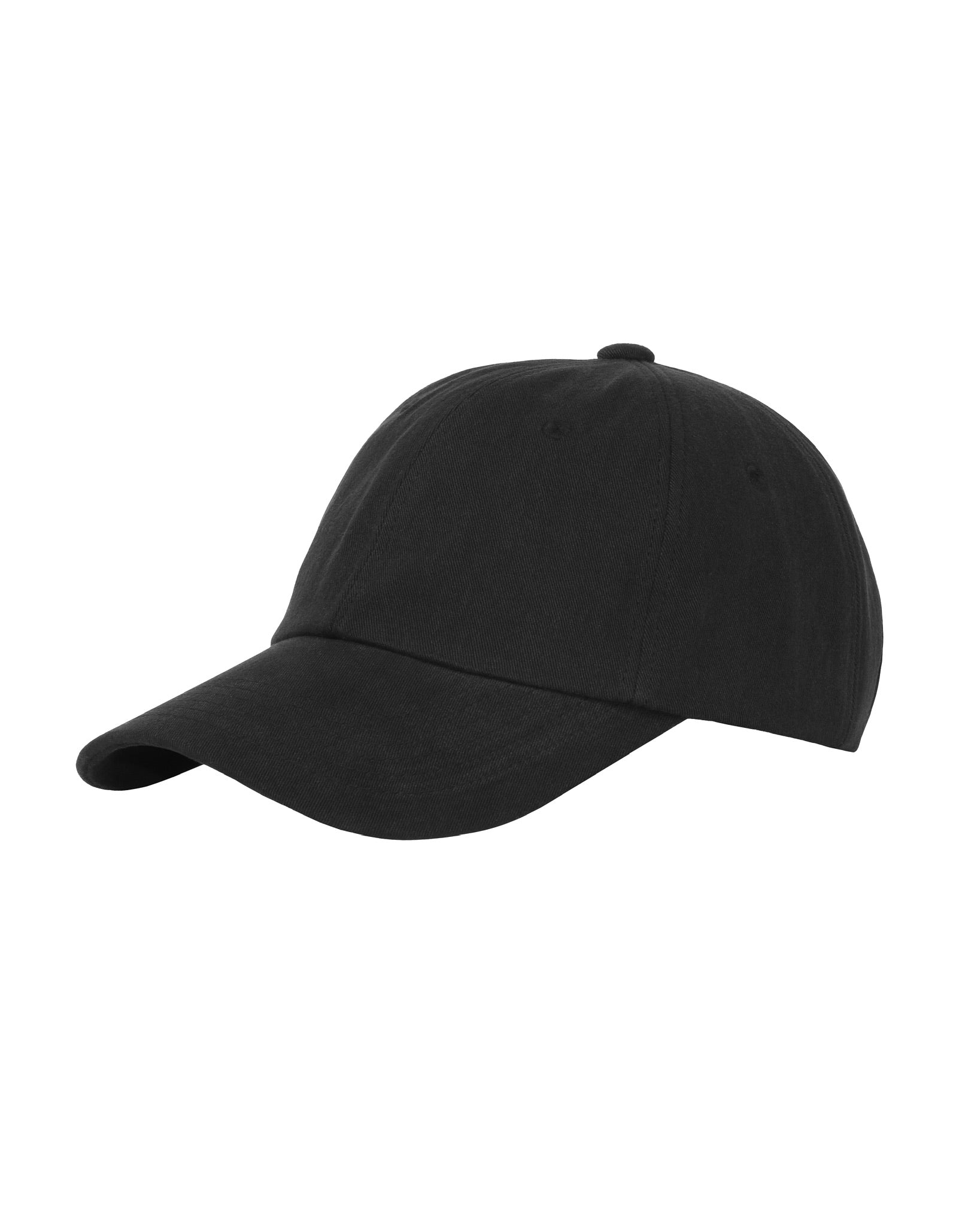 Black Cotton 6 Panel Cap