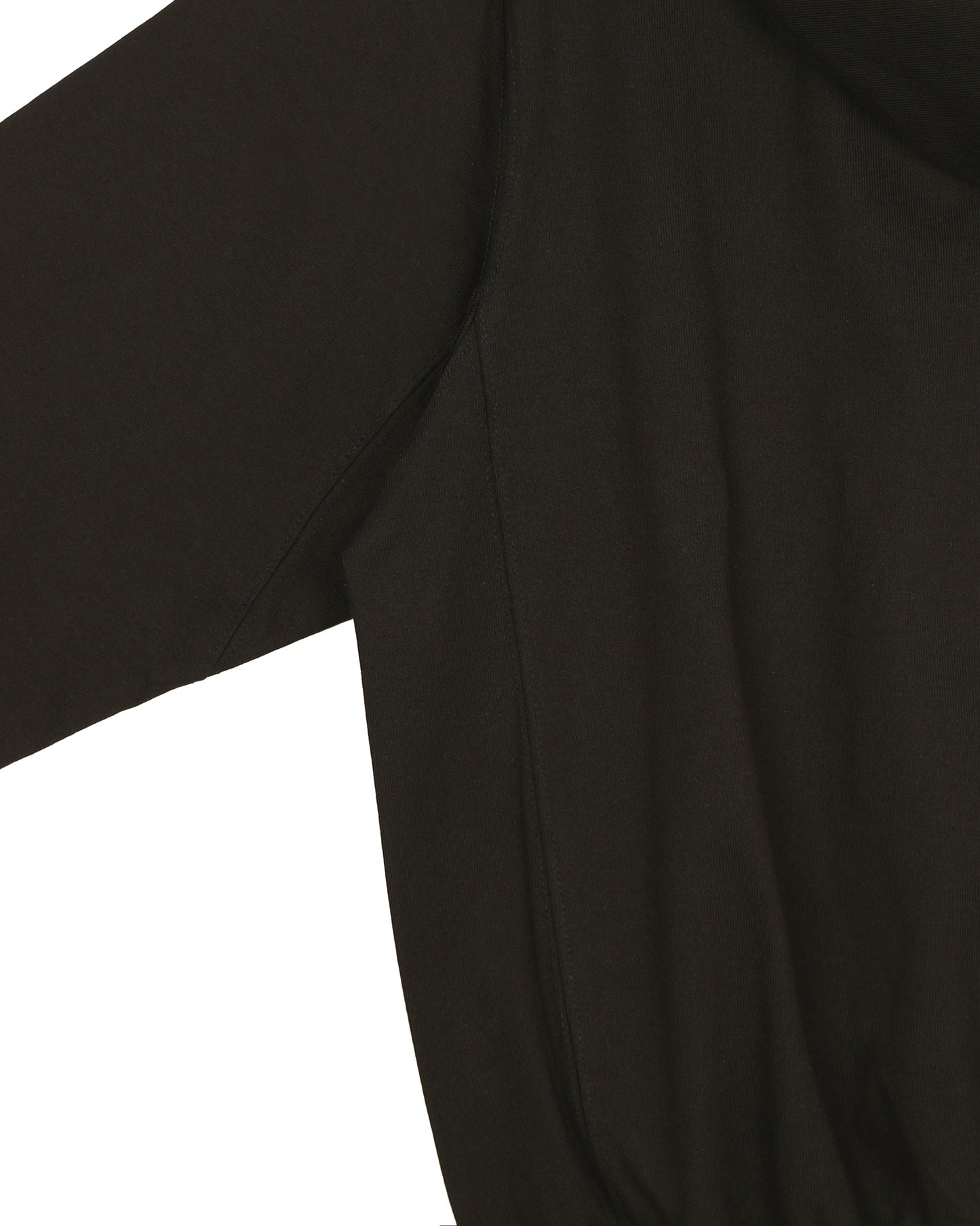 Black Two-Way Zip-Up Short Hoodie