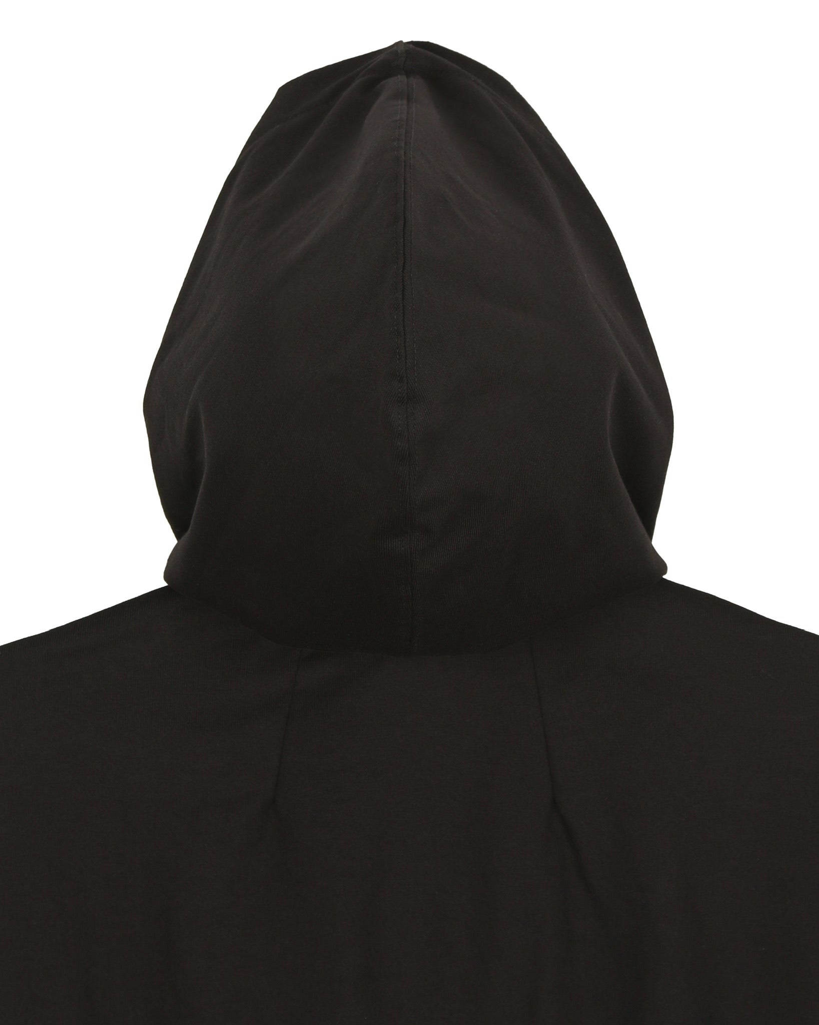 Black Two-Way Zip-Up Short Hoodie