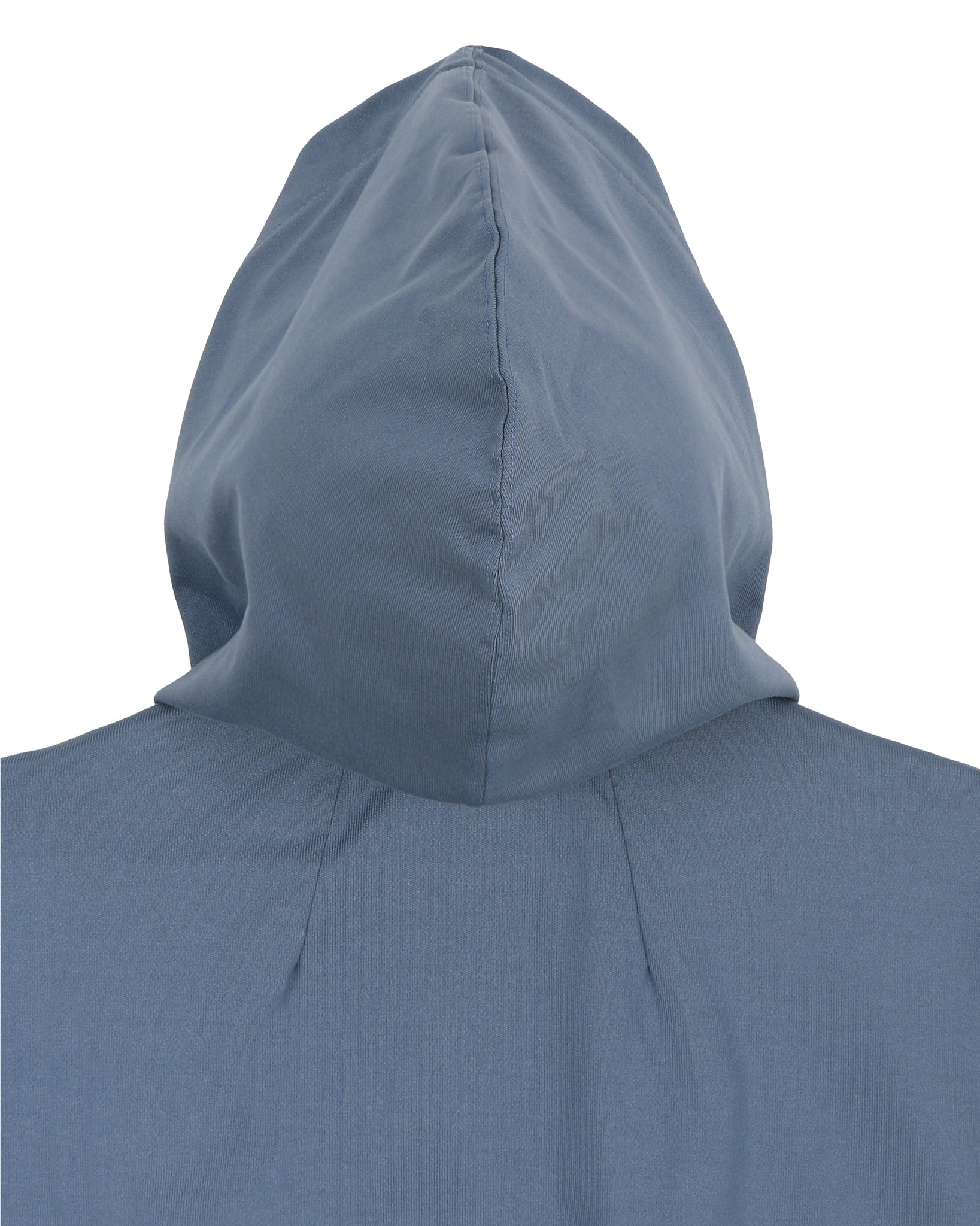 Turquoise Blue Two-Way Zip-Up Short Hoodie