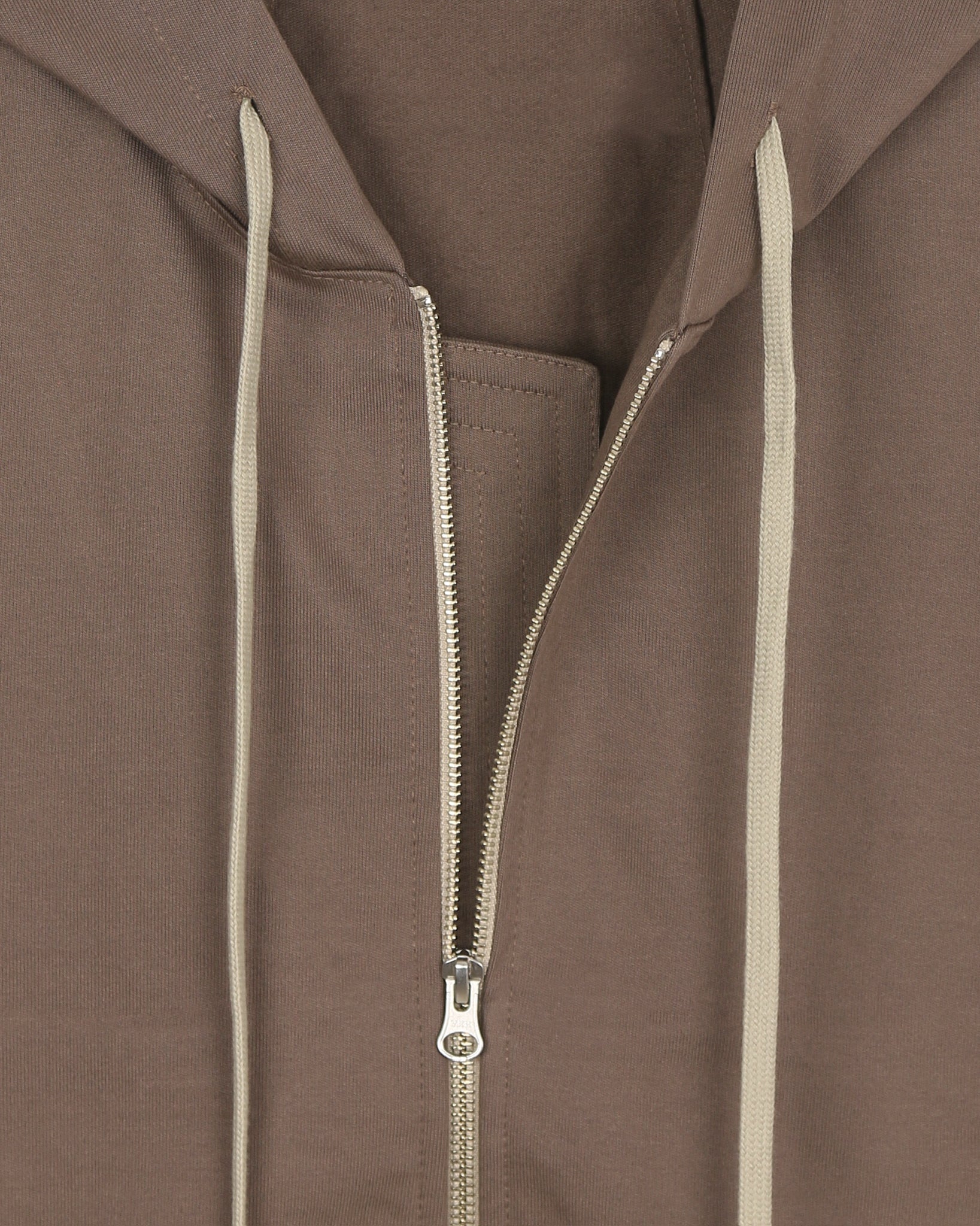 Mocha Two-Way Zip-Up Short Hoodie
