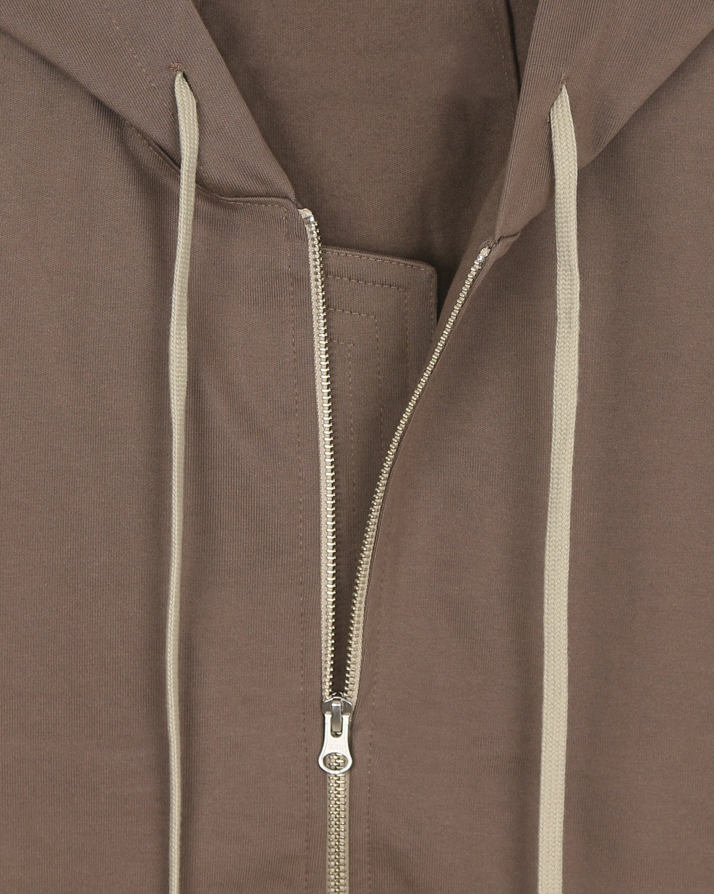 Mocha Two-Way Zip-Up Short Hoodie