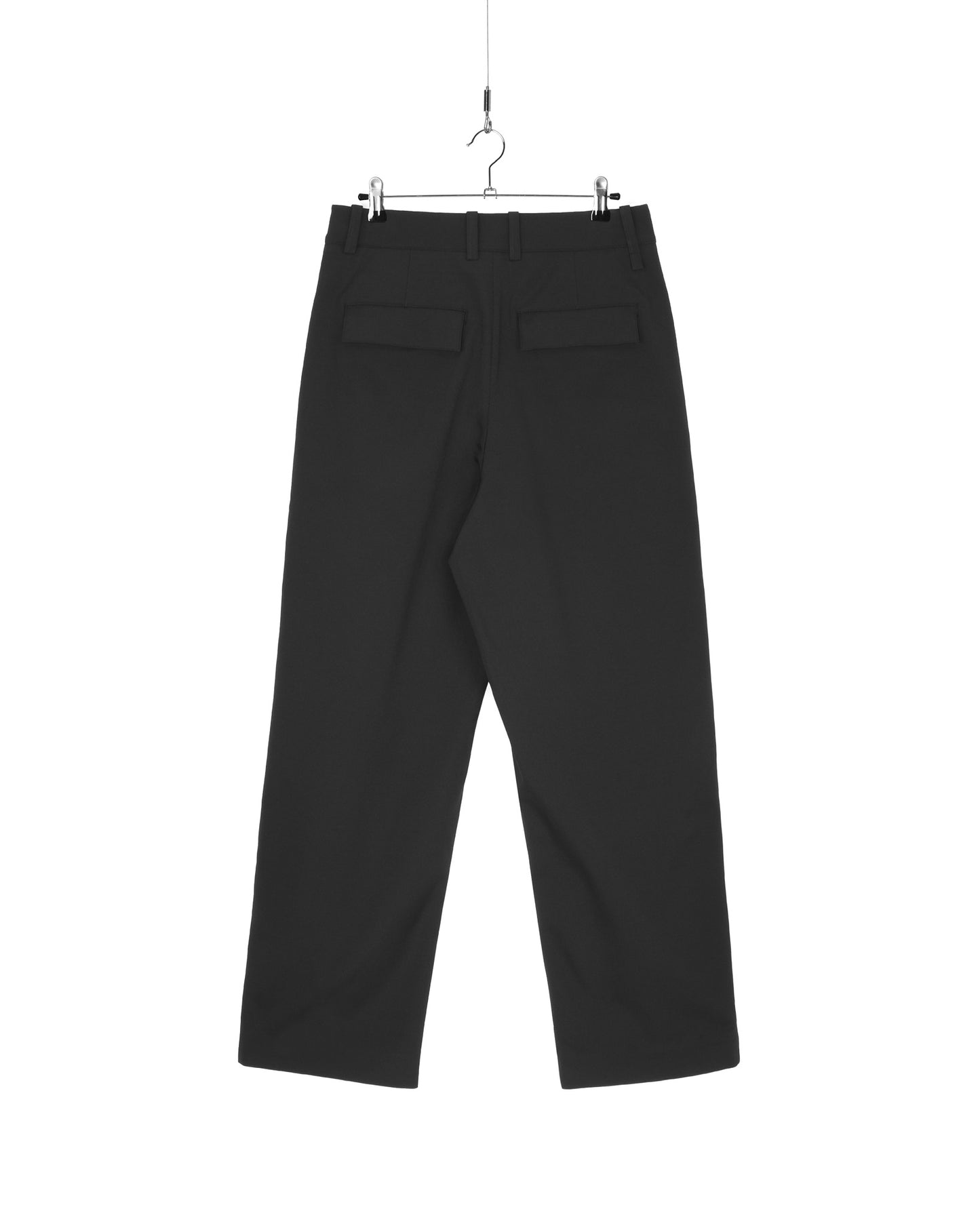 Black Carefree Two Tuck Wide Leg Pants
